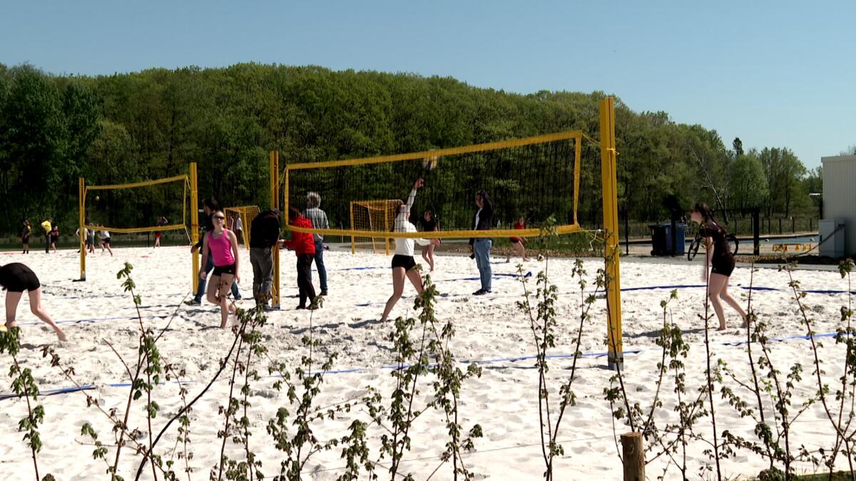 Sportstrand in Park Schoonhoven klaar voor gebruik: 