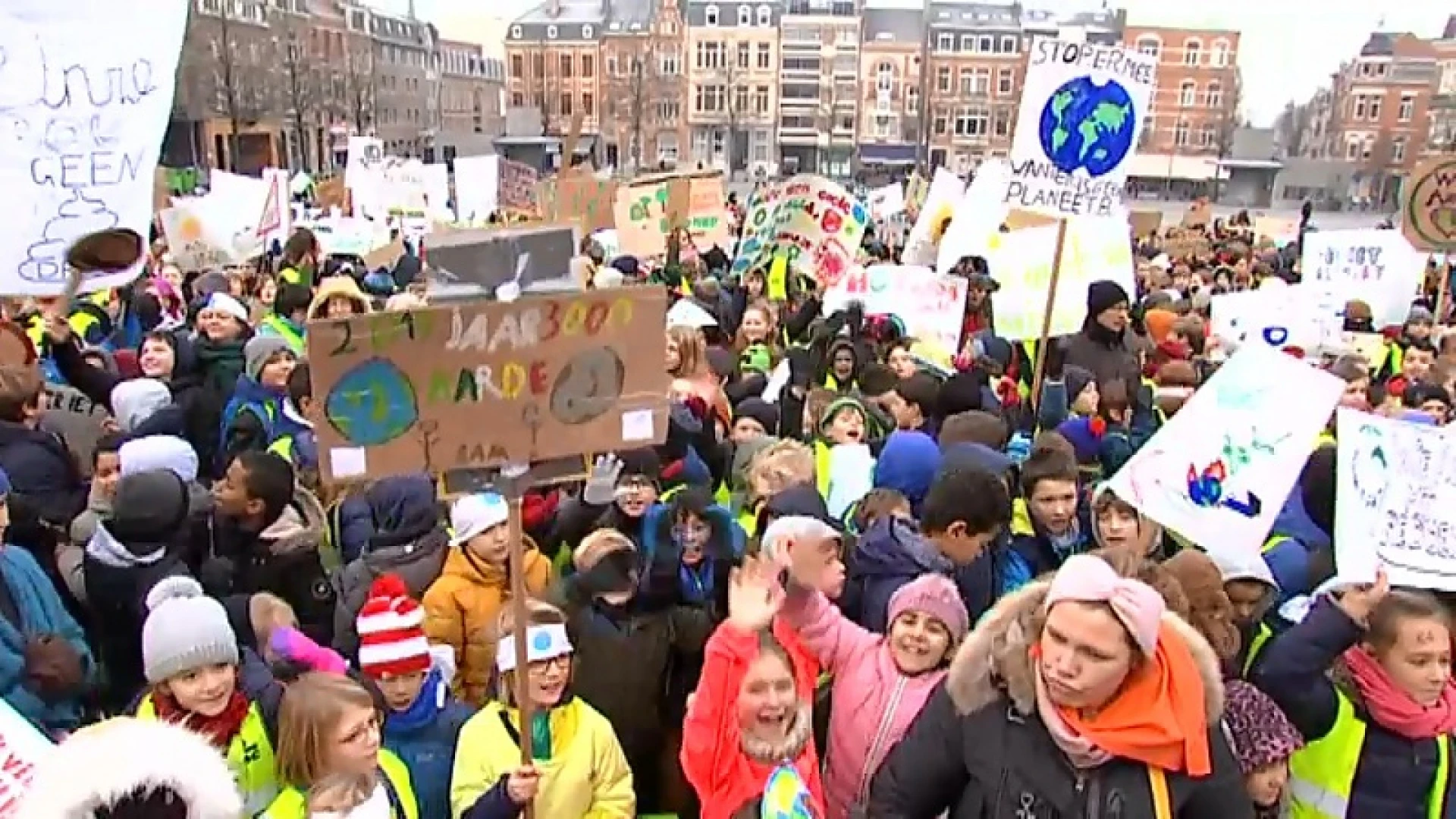 3.500 lagere school leerlingen komen samen op voor het klimaat in Leuven: "Wij eisen actie"