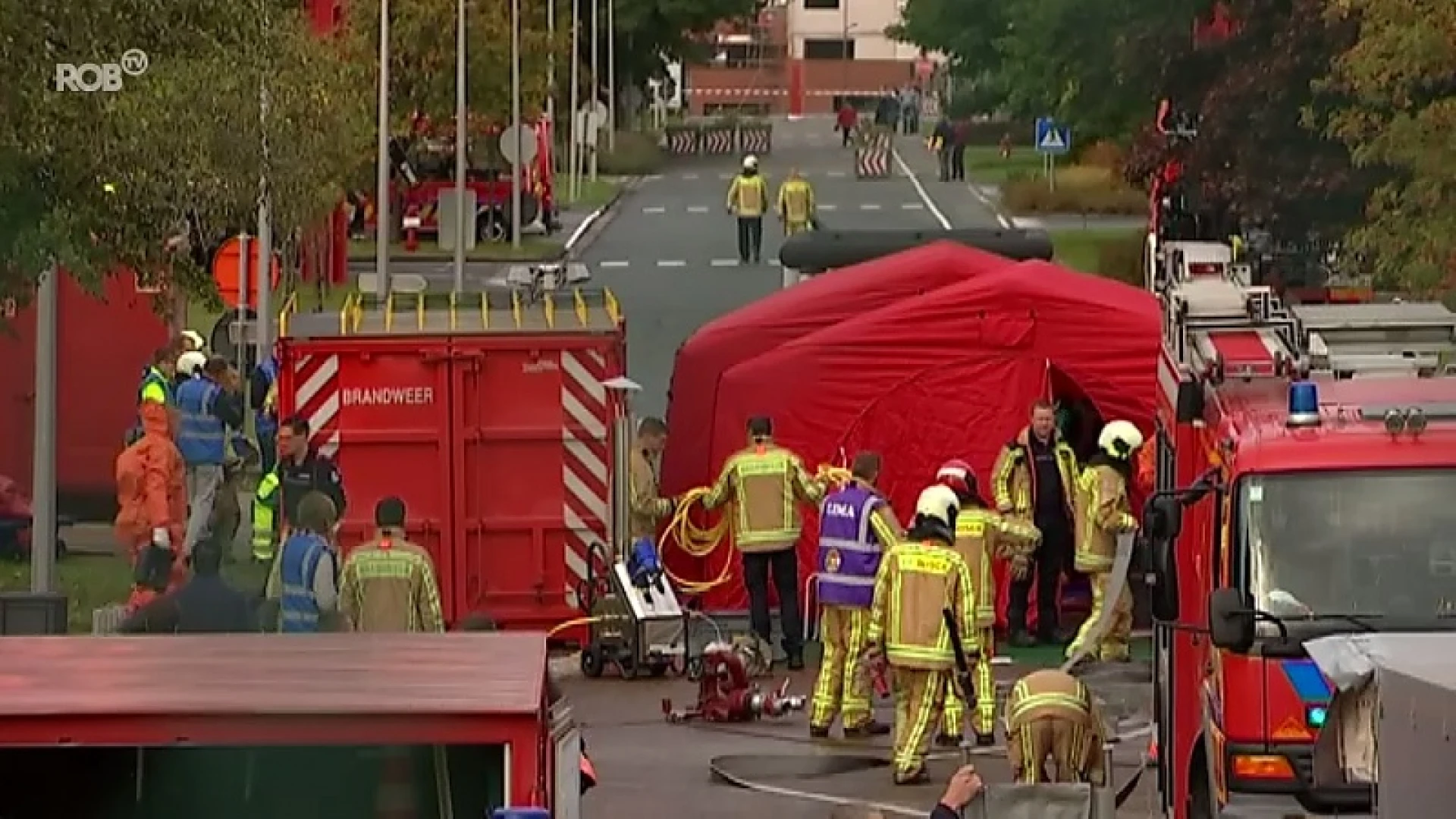 Brandweer rukt massaal uit naar Bosch in Tienen voor rampoefening