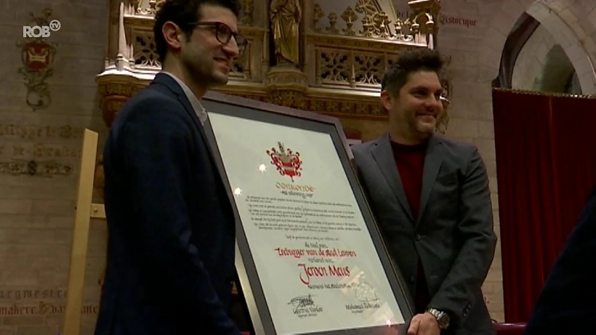 Jeroen Meus wordt ereburger van de stad Leuven: "ik ben blij dat ze een goeie smaak hebben!"