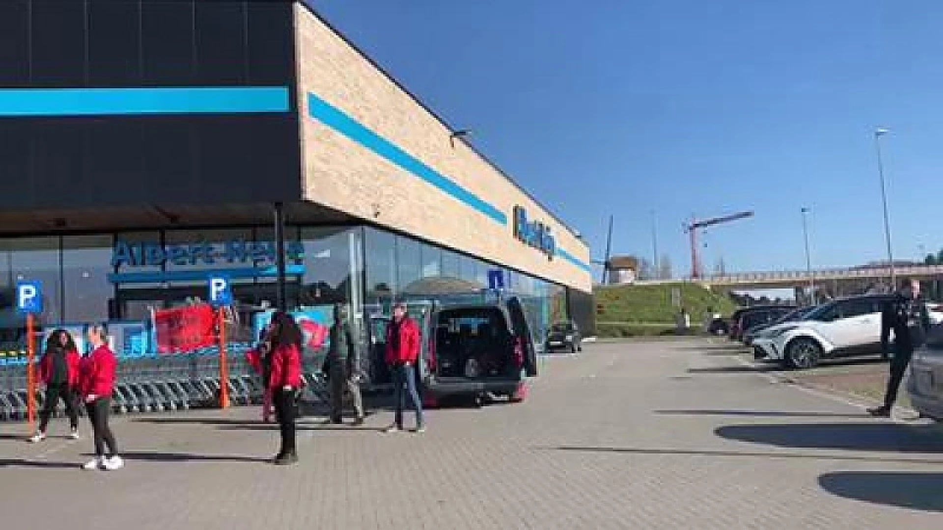 Staking bij Albert Heijn in Aarschot