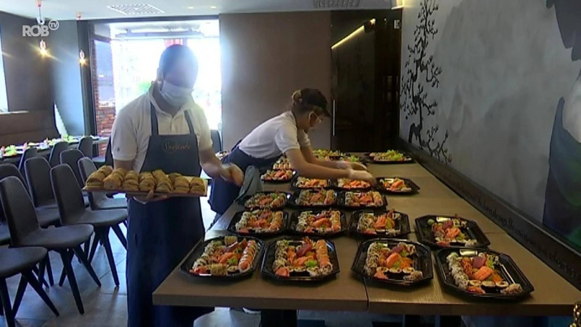 Restaurant Shokudo deelt meer dan 600 porties gratis sushi uit aan Aarschotse hulpverleners