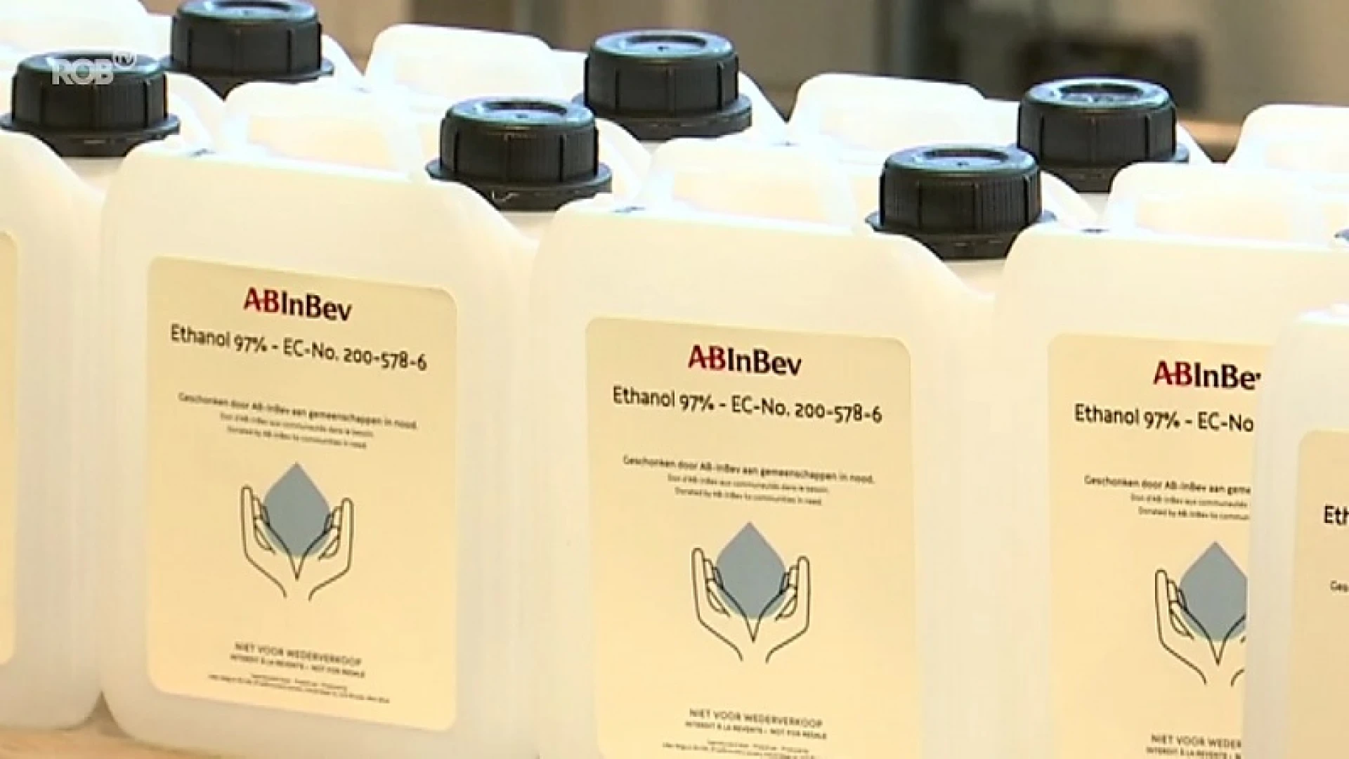 AB Inbev nu ook gestart met het maken van ethanol voor de productie van alcoholgel