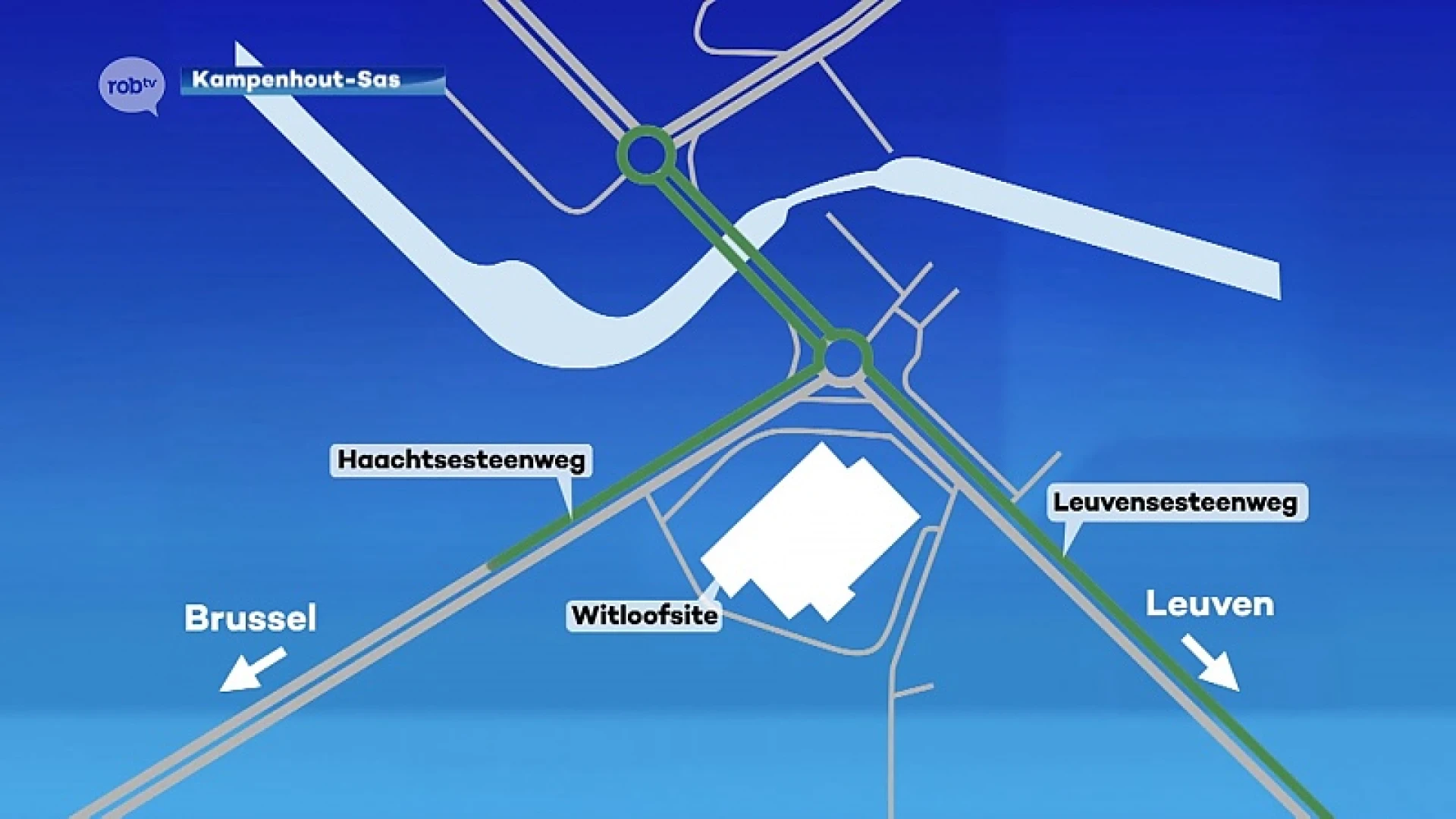 Hinder voor verkeer aan rotondes Kampenhout-Sas