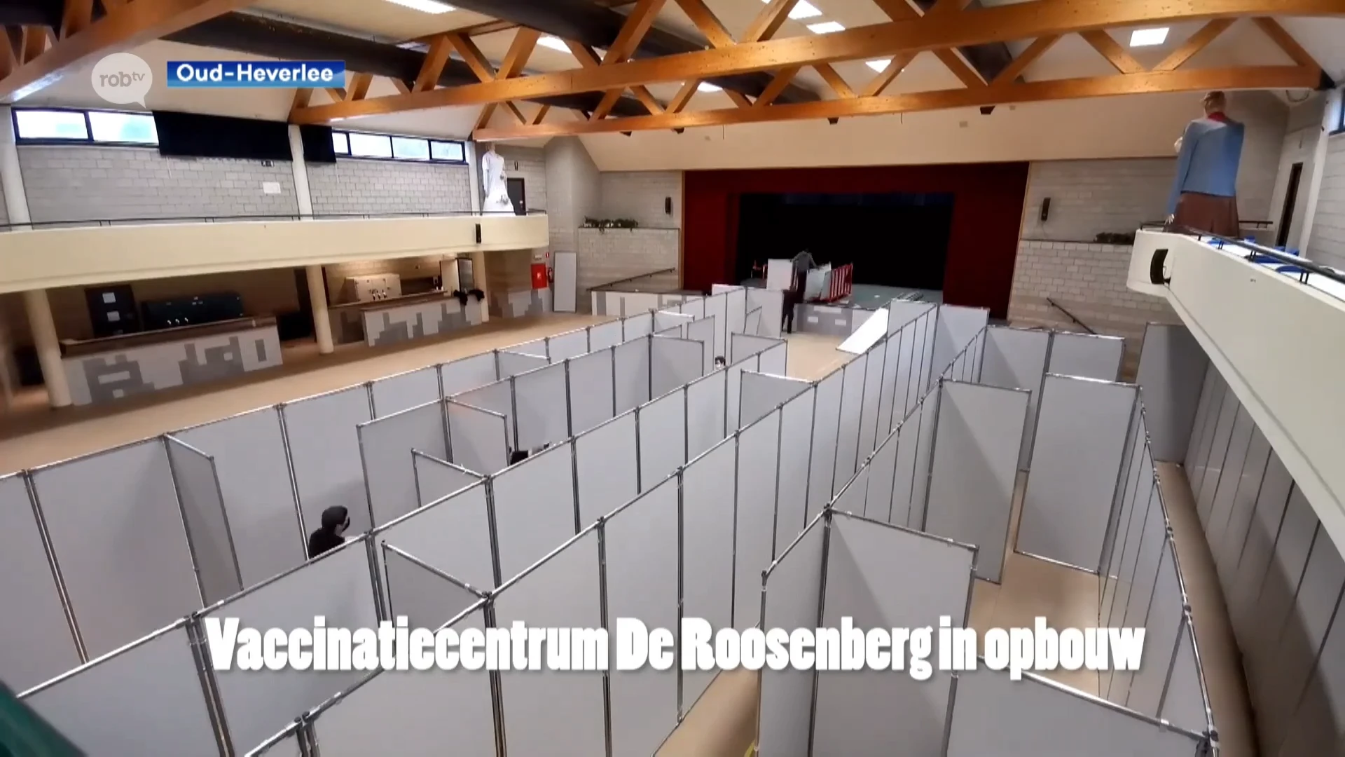 Timelapse: vaccinatiecentrum Roosenberg in Oud-Heverlee krijgt vorm