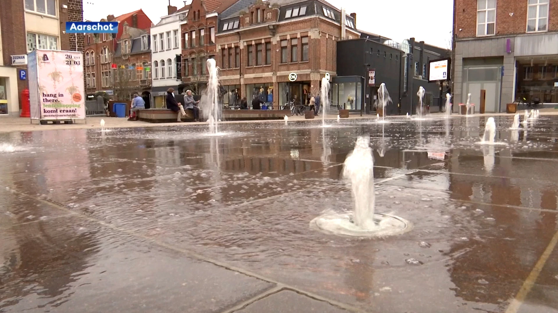 Nieuwe fonteinen op de Grote Markt in Aarschot zijn klaar en getest