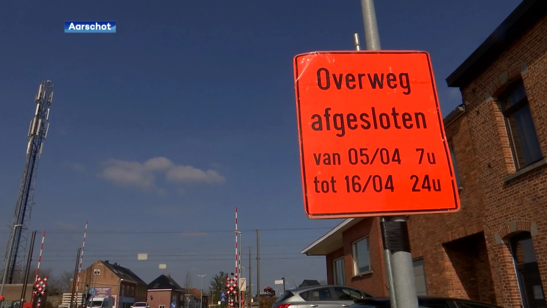 Spooroverweg Herseltsesteenweg in Aarschot afgesloten tijdens paasvakantie