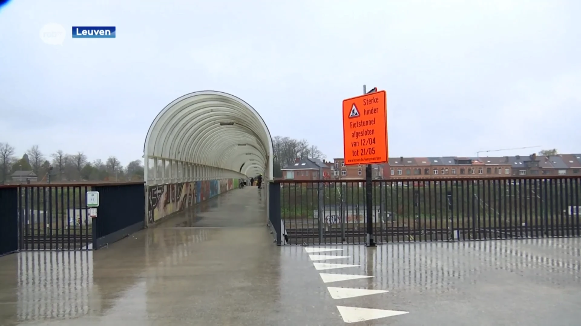 Fietstunnel onder Tiensesteenweg in Leuven zes weken afgesloten
