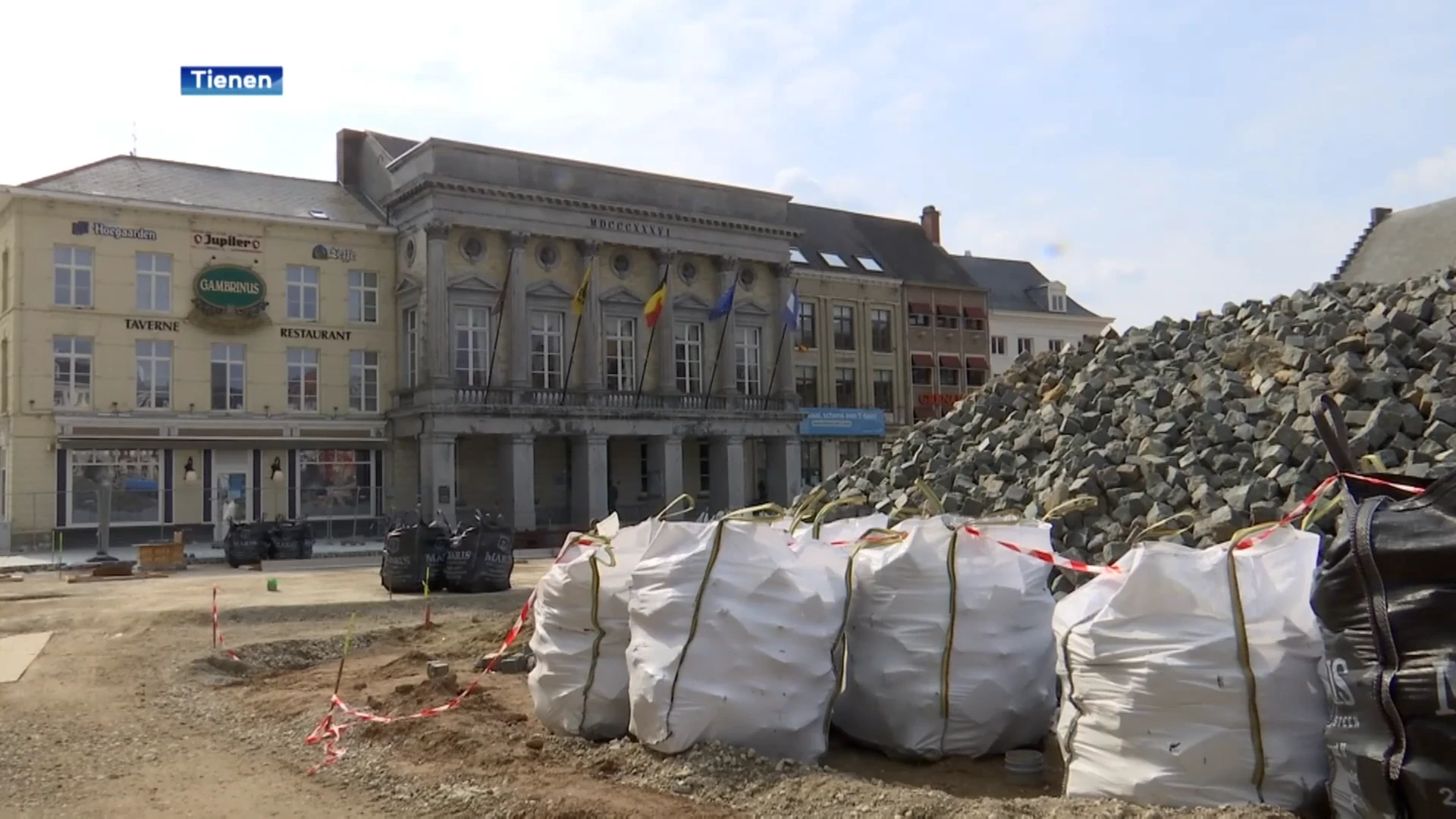Niet elk café in het centrum van Tienen zal een terras kunnen open door de werken aan de Grote Markt
