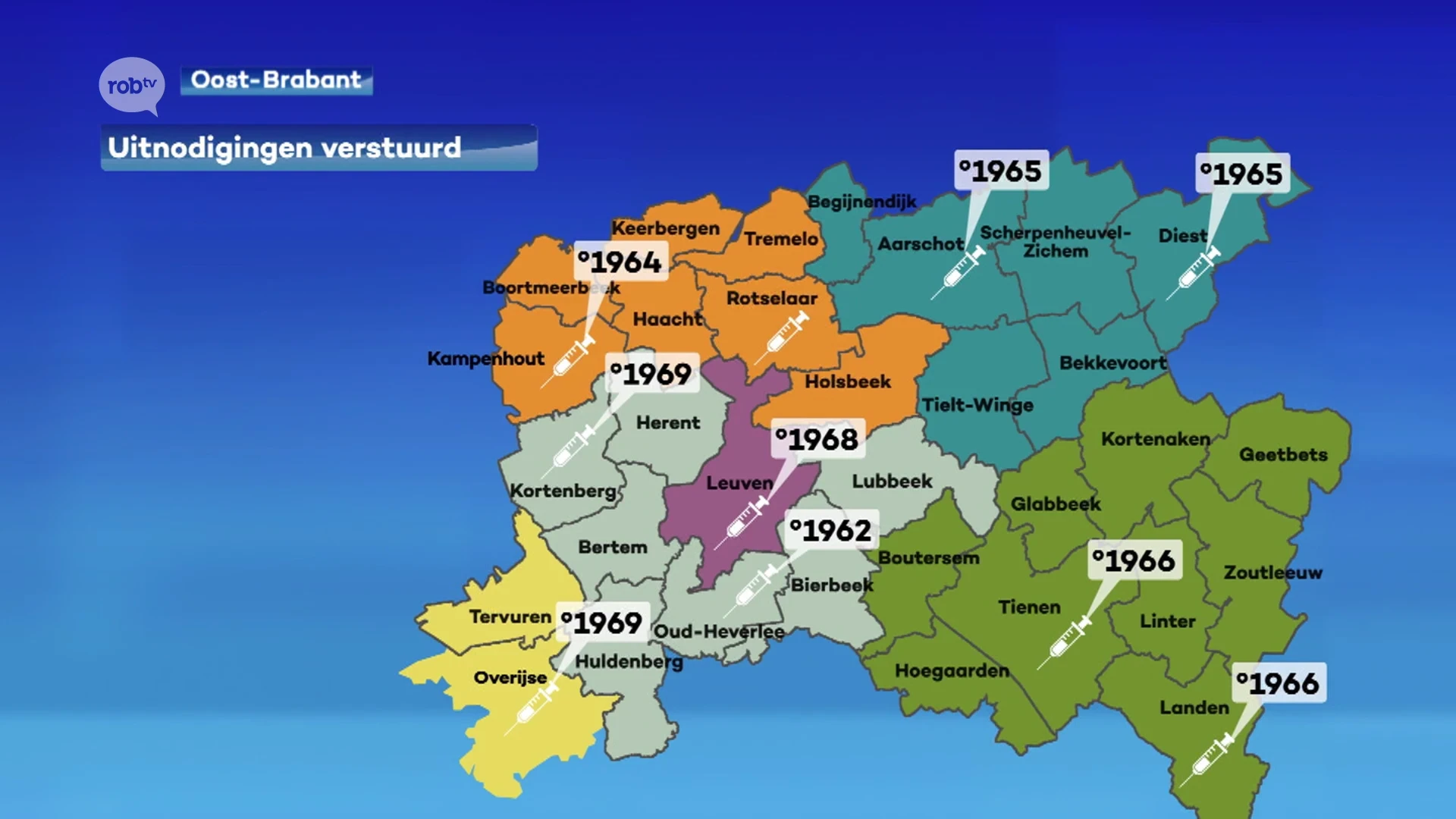 Wanneer is het aan de brede bevolking? Ontdek hier wanneer jouw vaccinatiecentrum de - 65-jarigen vaccineert