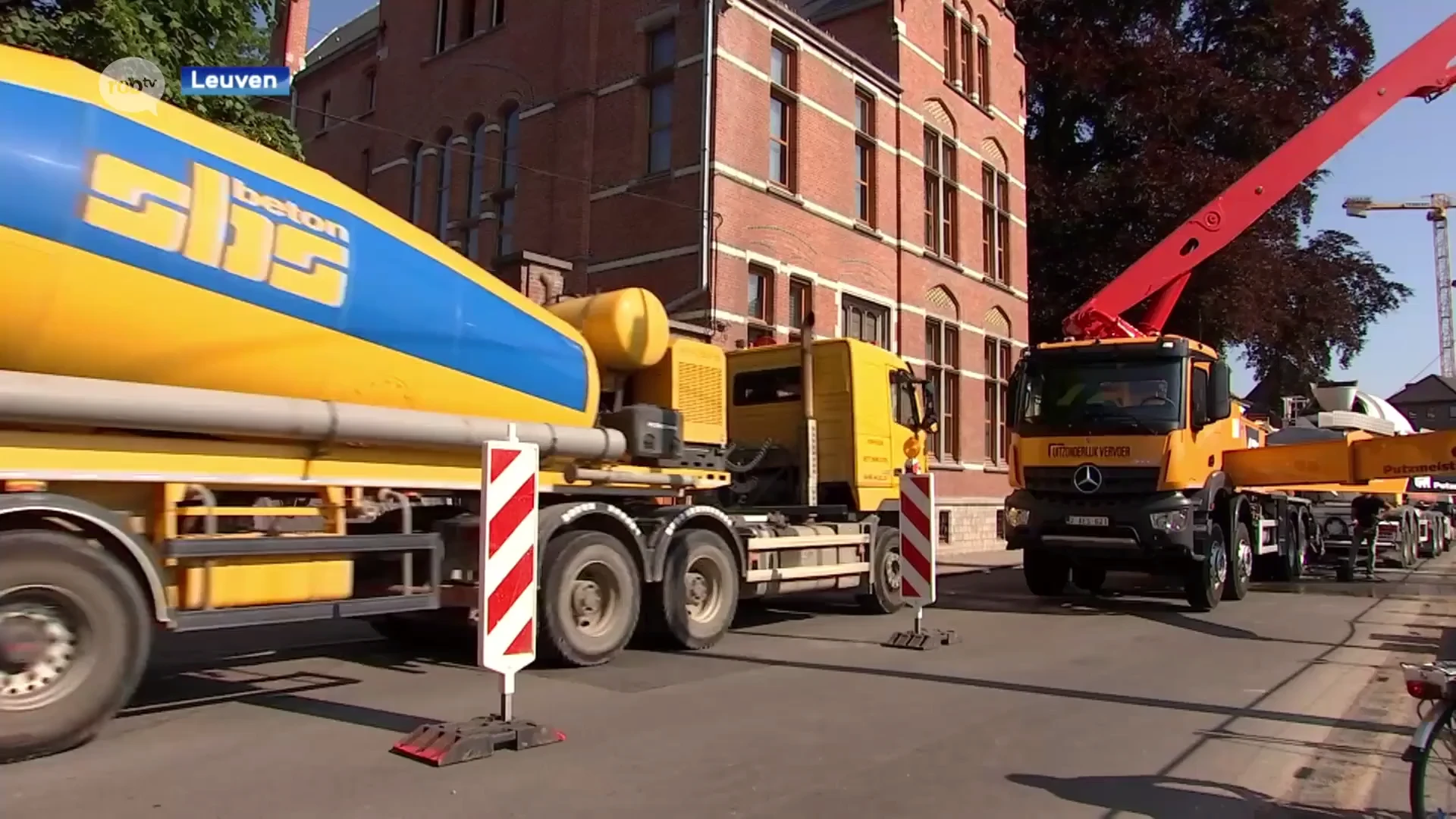 150 betonmixers in hartje Leuven: Resiterra legt funderingen voor nieuwe wooncomplex Hertogensite