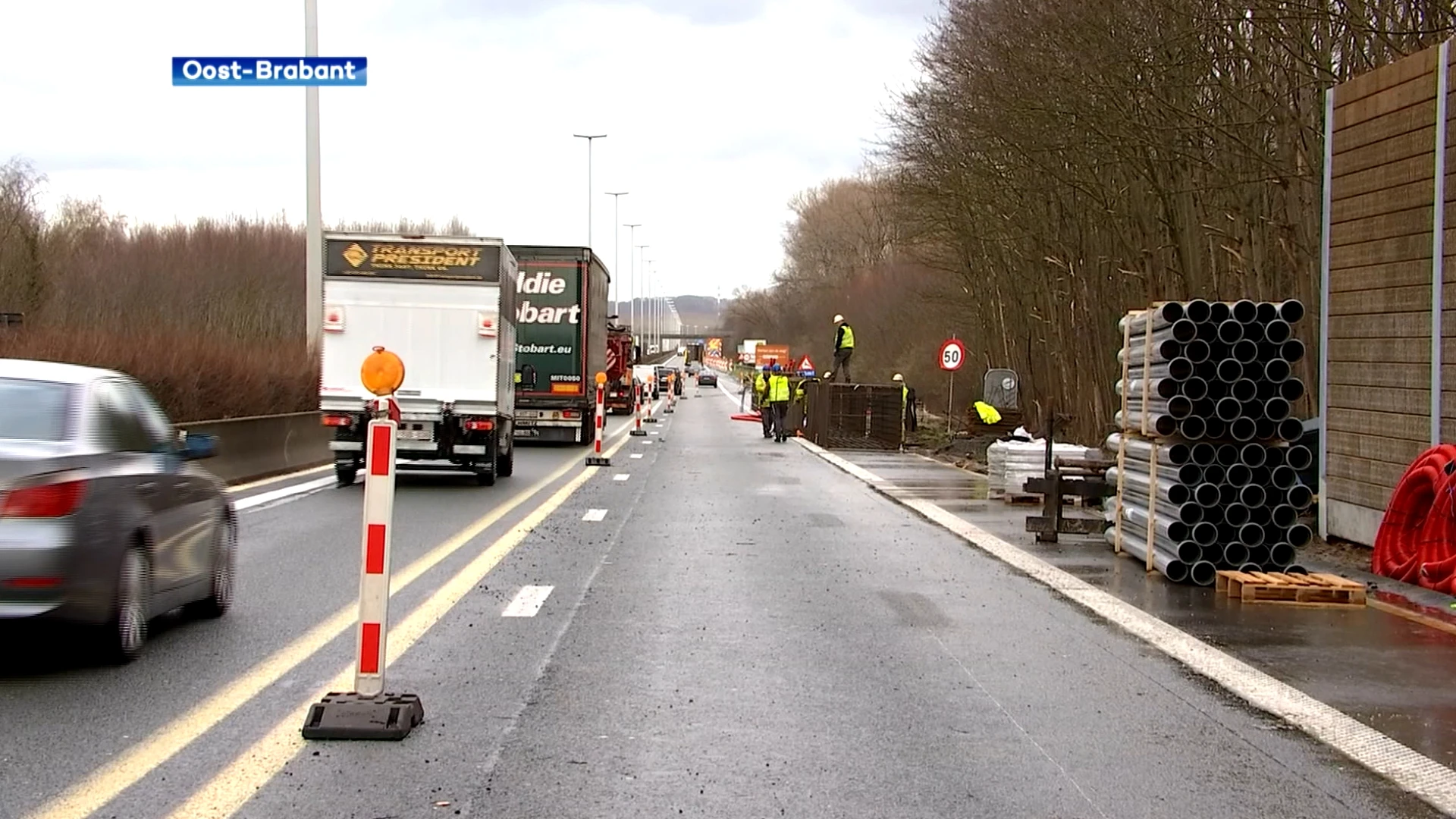 Deze week extra hinder op E40 richting Limburg: verkeer moet over één versmalde rijstrook