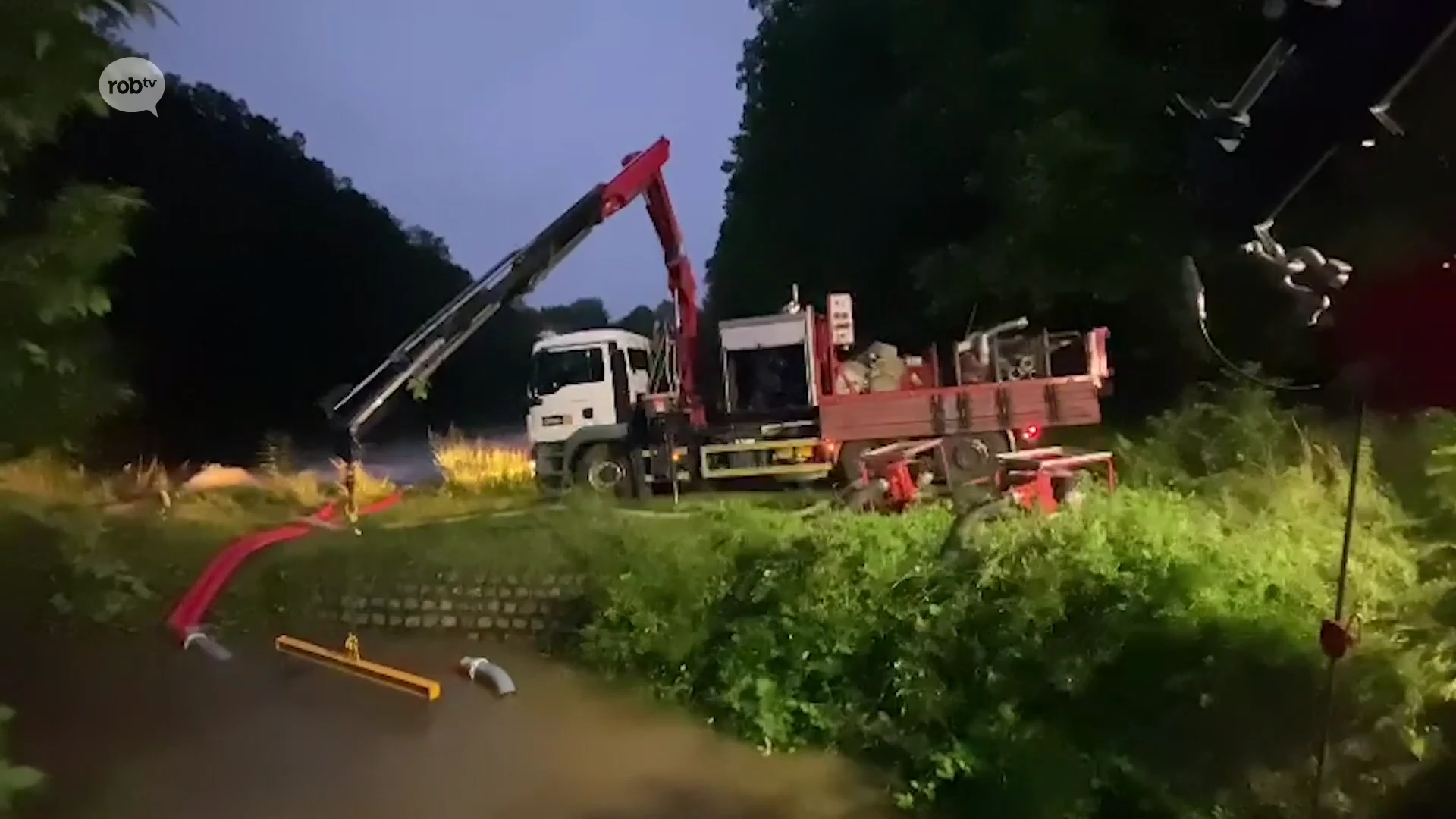 Drukke nacht in Diest: brandweer pompt hele nacht water over nadat beek uit oevers treedt