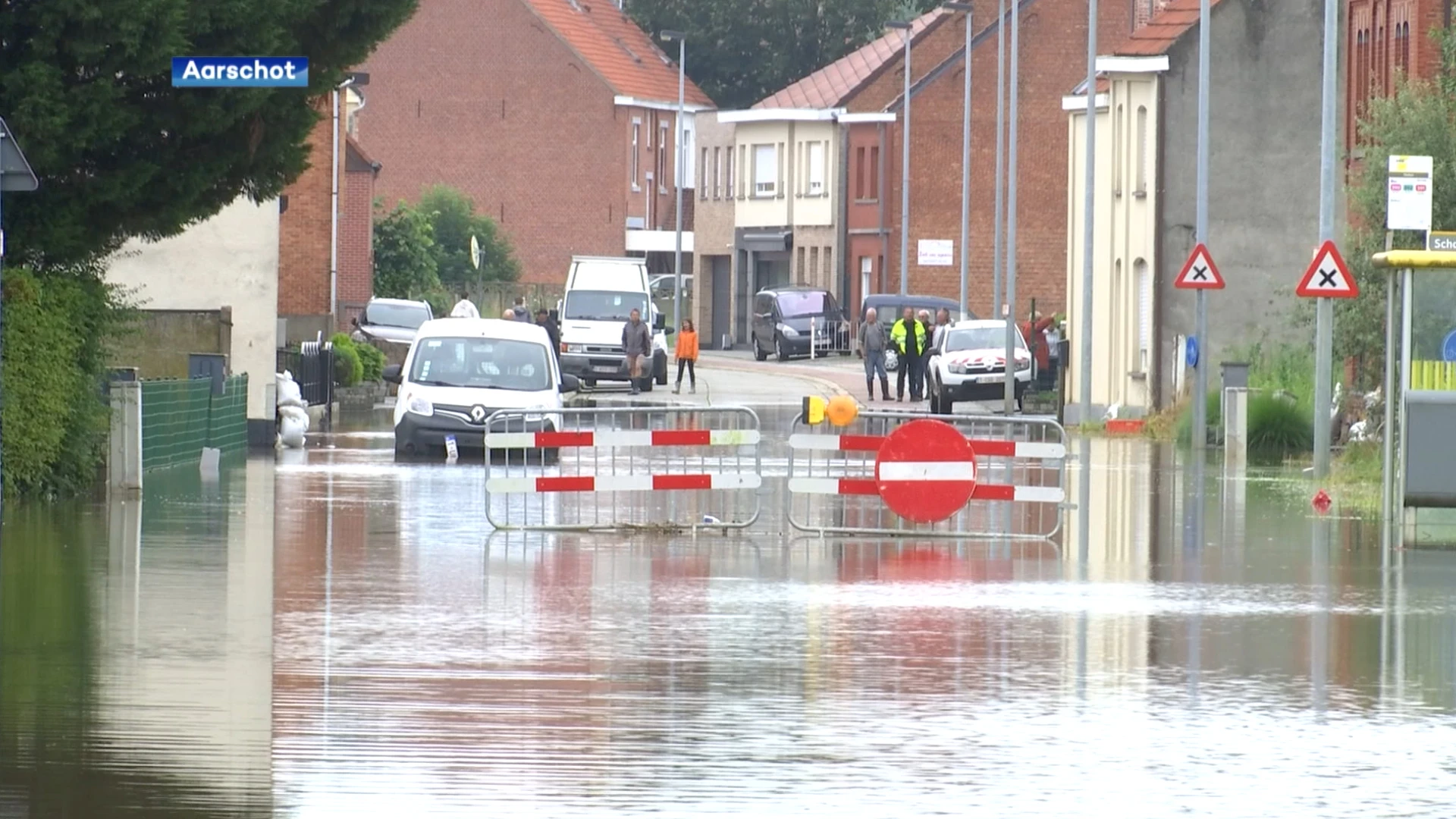 Straten naast rivier De Motte in Aarschot krijgen opnieuw veel water te slikken