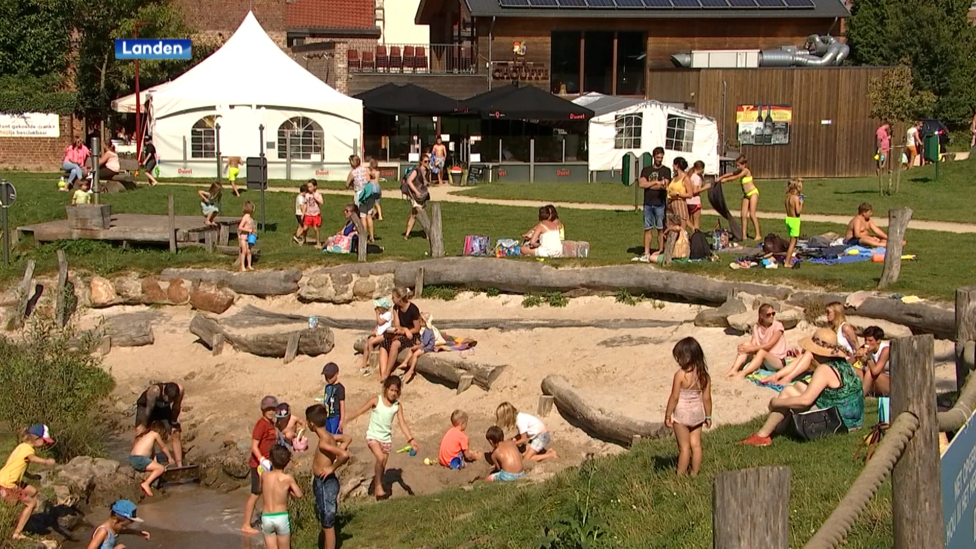 Extra hard genieten van de laatste mooie zomerdag in domein de Beemden in Landen