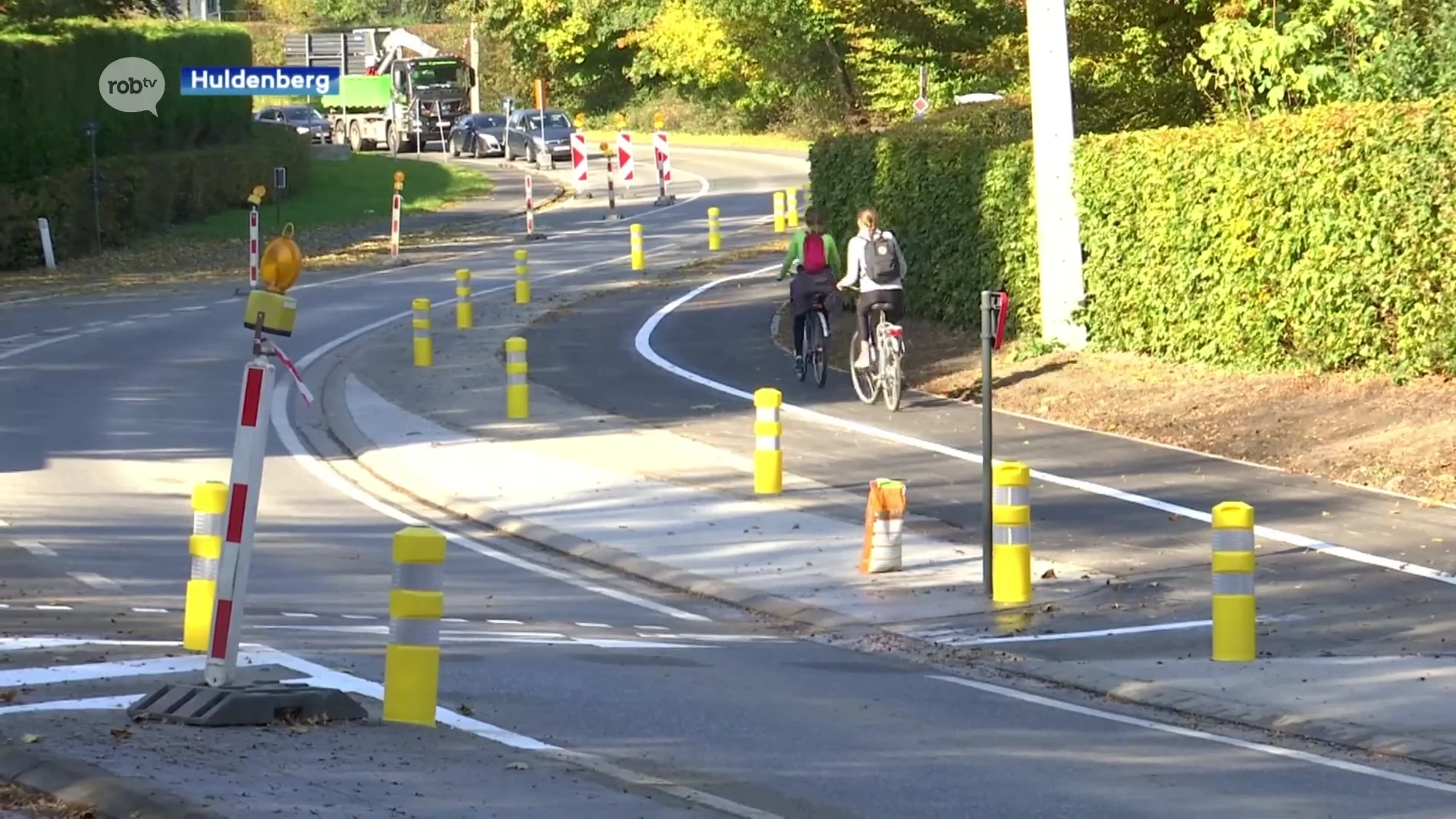 Nieuw tweerichtingsfietspad in De Peuthystraat in Huldenberg