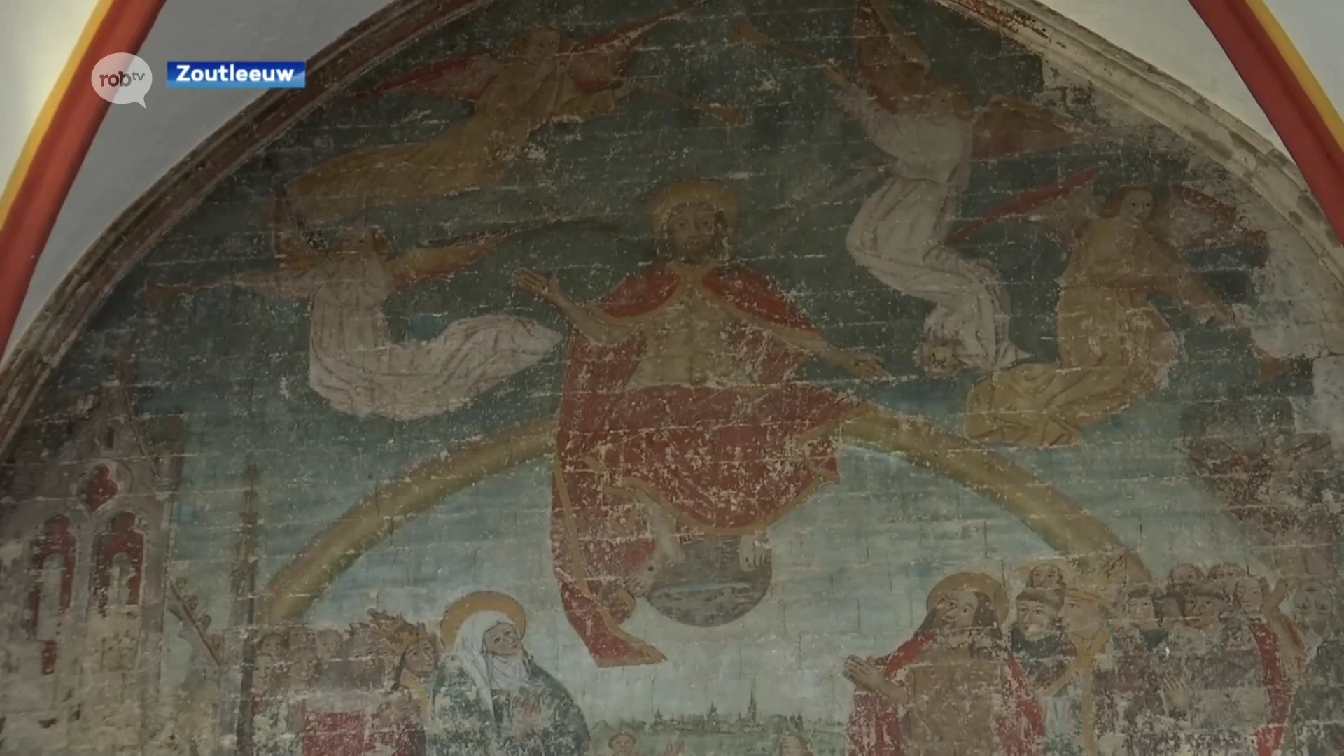 Conservator Sint-Leonarduskerk blij met subsidie om muurschildering te restaureren: "We waren bezorgd"