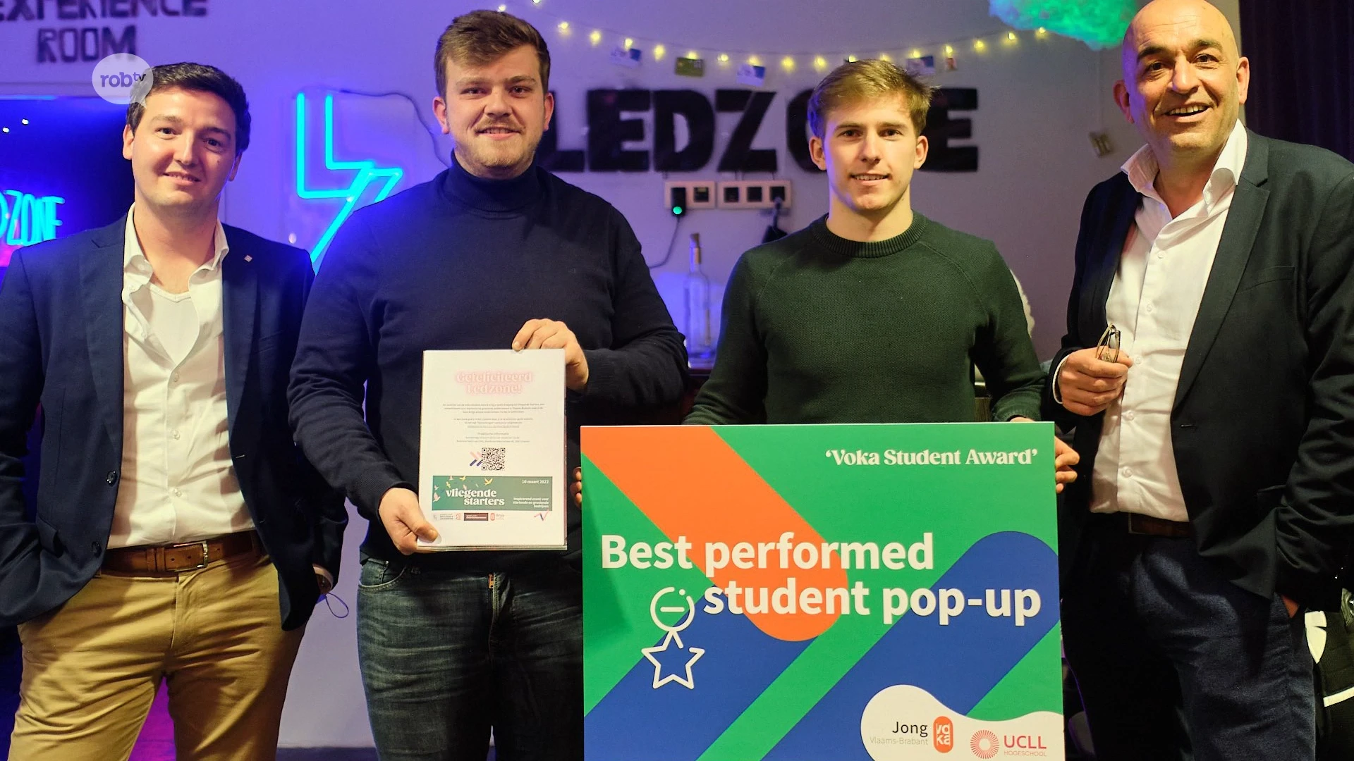 9 Leuvense studenten winnen eerste Voka Student Award met hun pop-up 'Ledzone'