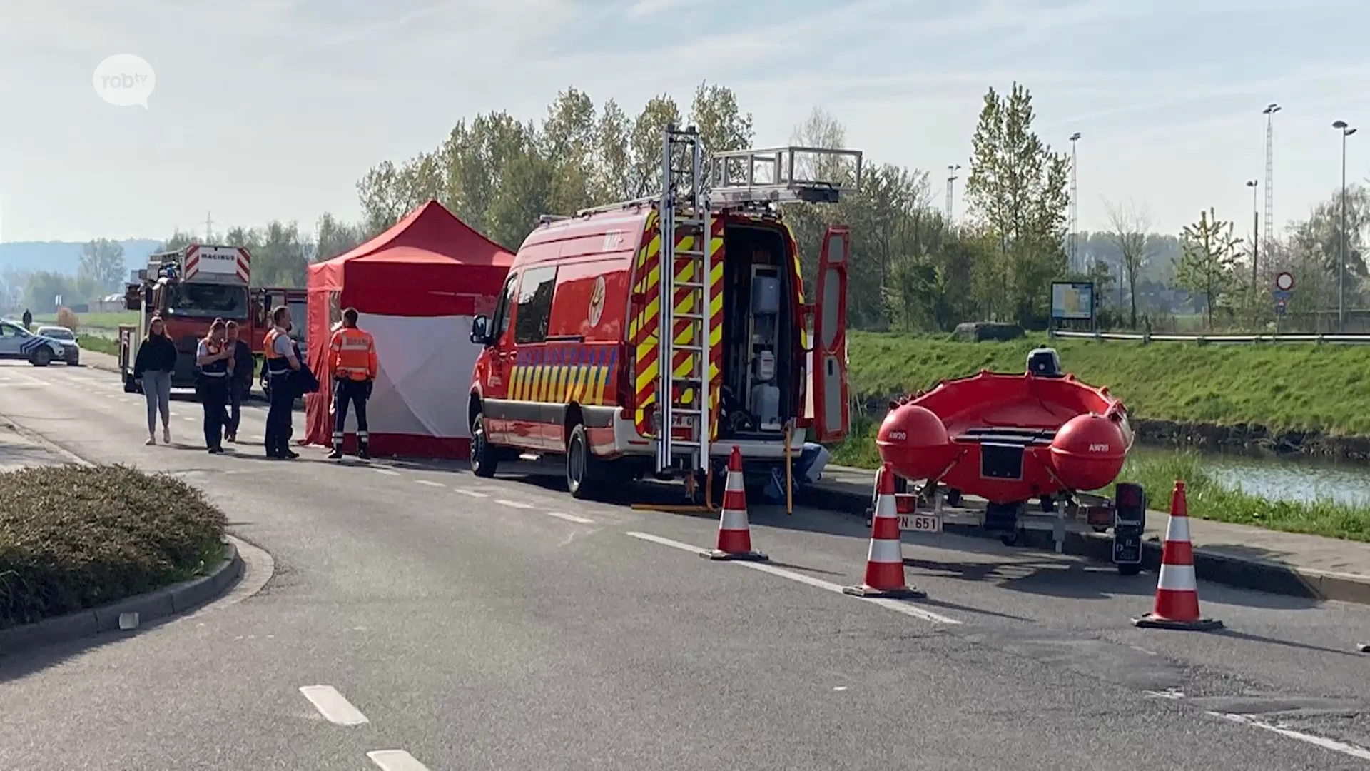 Politie en Brandweer Leuven vinden levenloos lichaam in de Vaart: Vaartdijk deels afgesloten