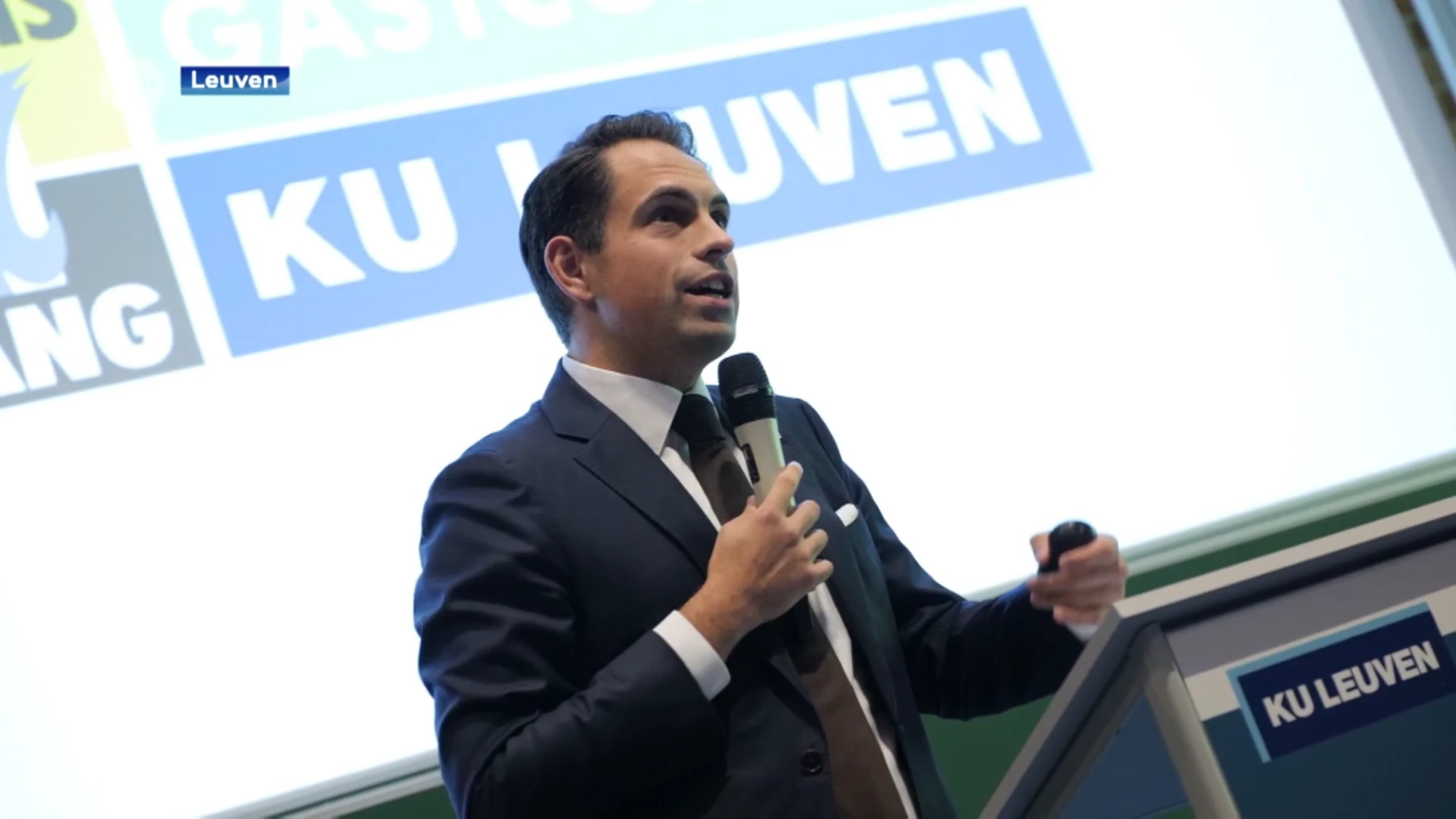 Storm van reacties na gastcollege Tom Van Grieken (Vlaams Belang) aan KU Leuven: "Onze studenten kunnen zelf nadenken en kritisch zijn"
