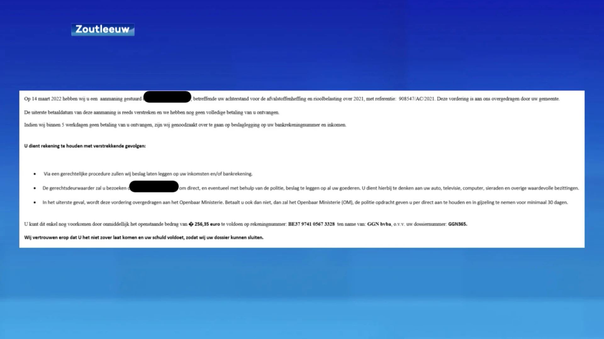 Stad Zoutleeuw waarschuwt inwoners voor valse e-mails