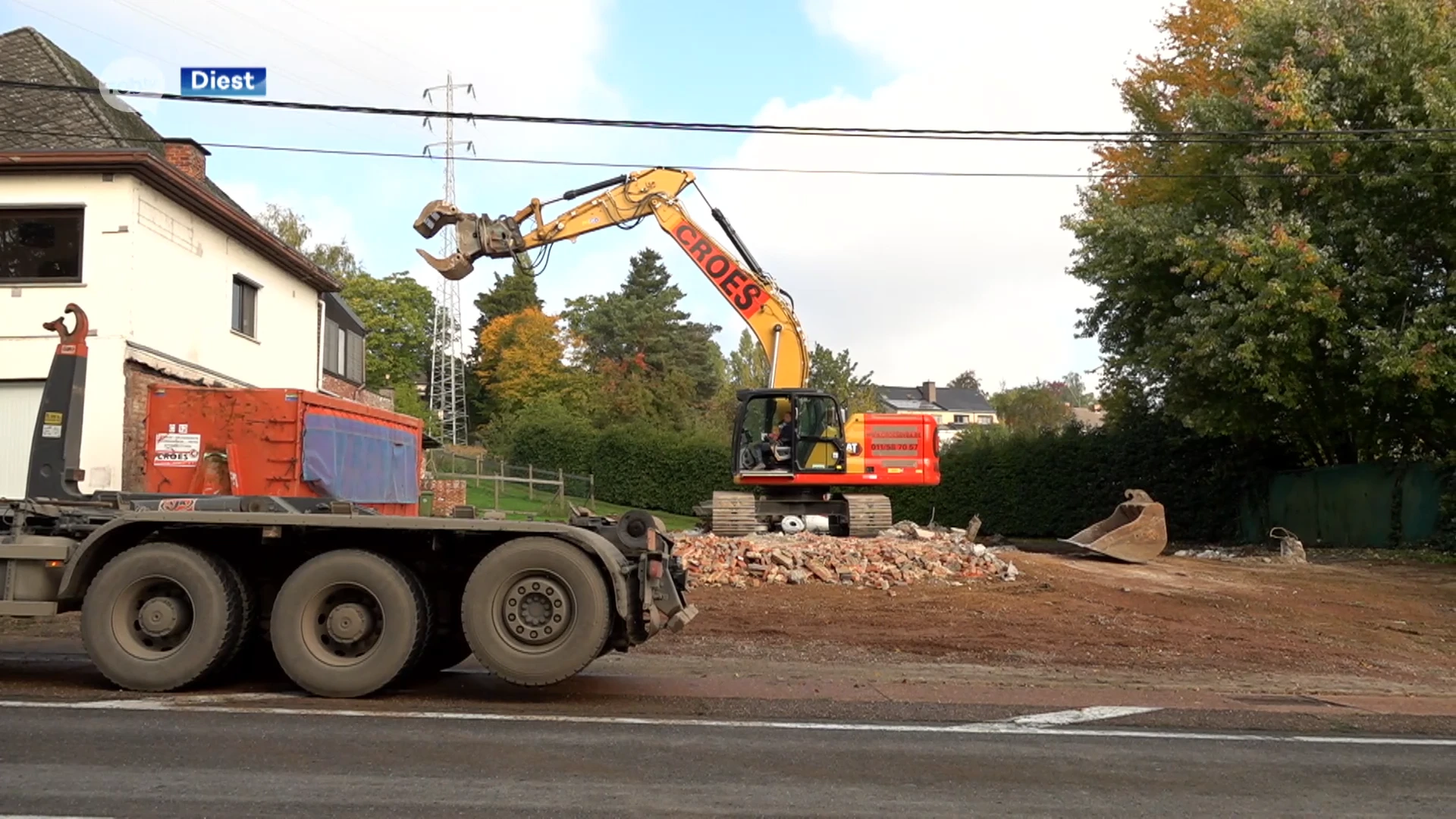 Gebouw van Patrick's Fitness op Diestersteenweg in Diest afgebroken