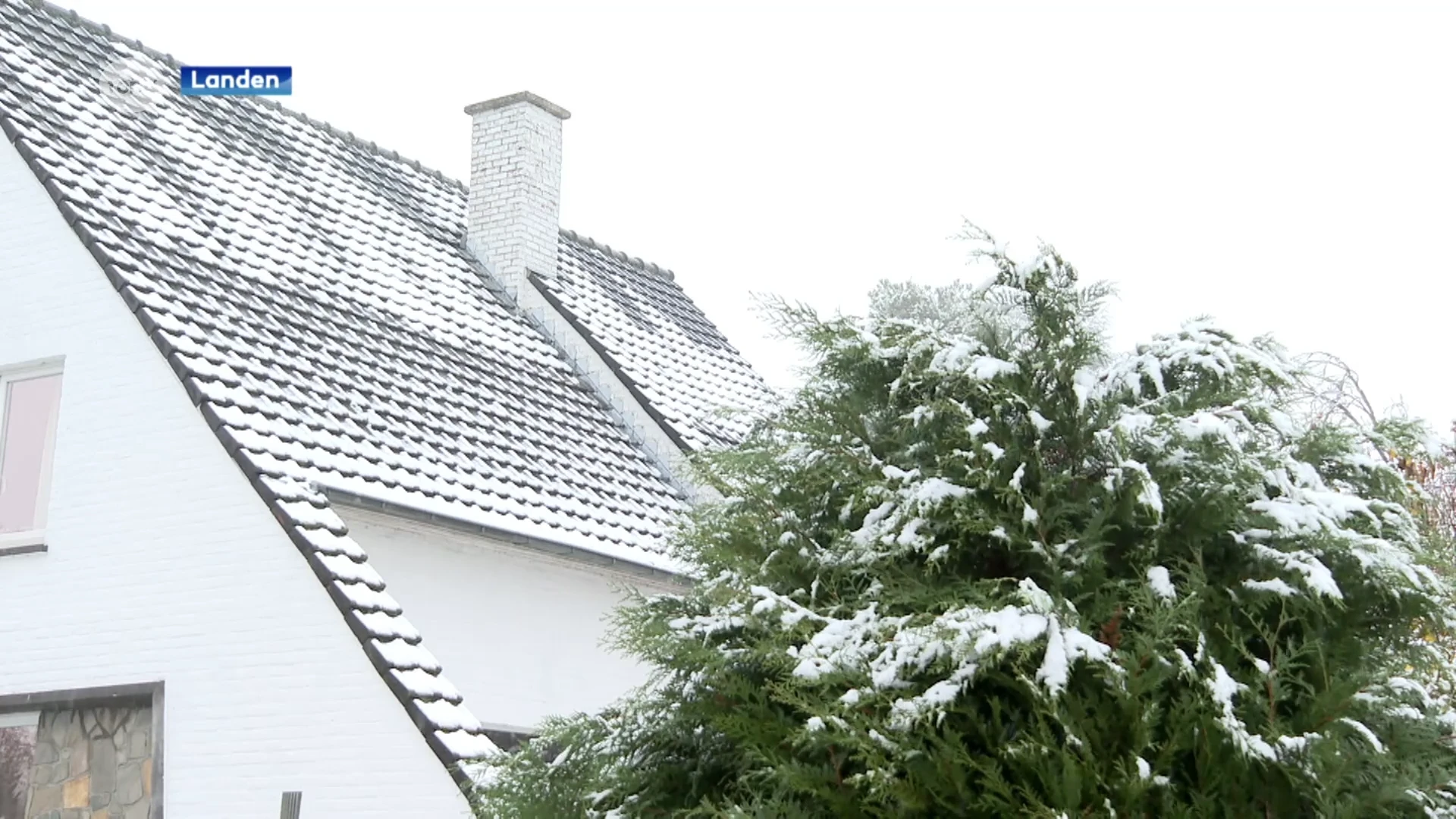 Inwoners van Landen werden vanmorgen wakker onder eerste laagje sneeuw