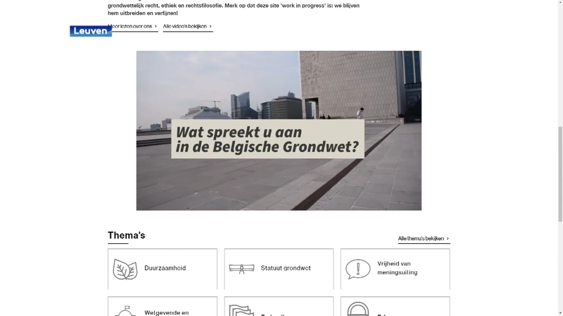 KU Leuven heeft vandaag een website gelanceerd over de Belgische grondwet