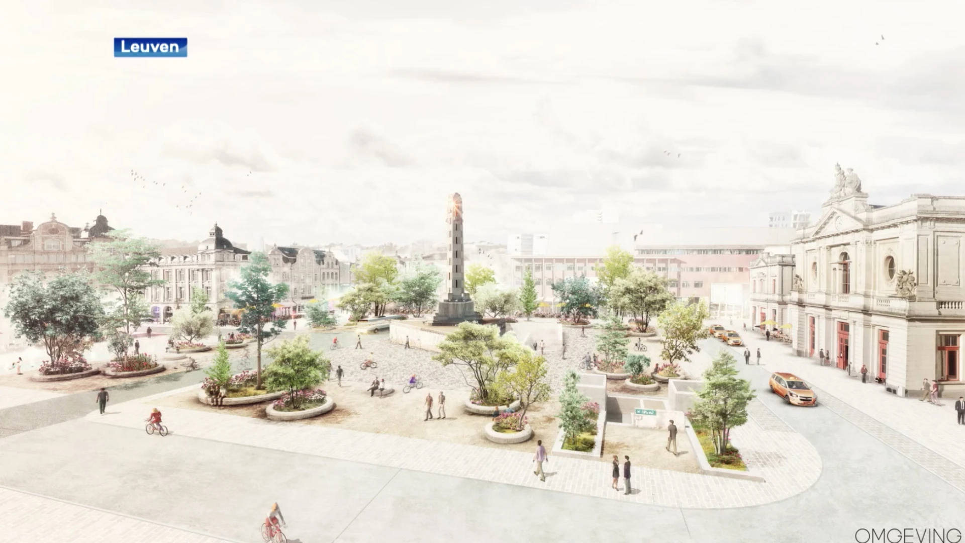Bekijk HIER de eerste schetsen van het nieuwe Martelarenplein in Leuven