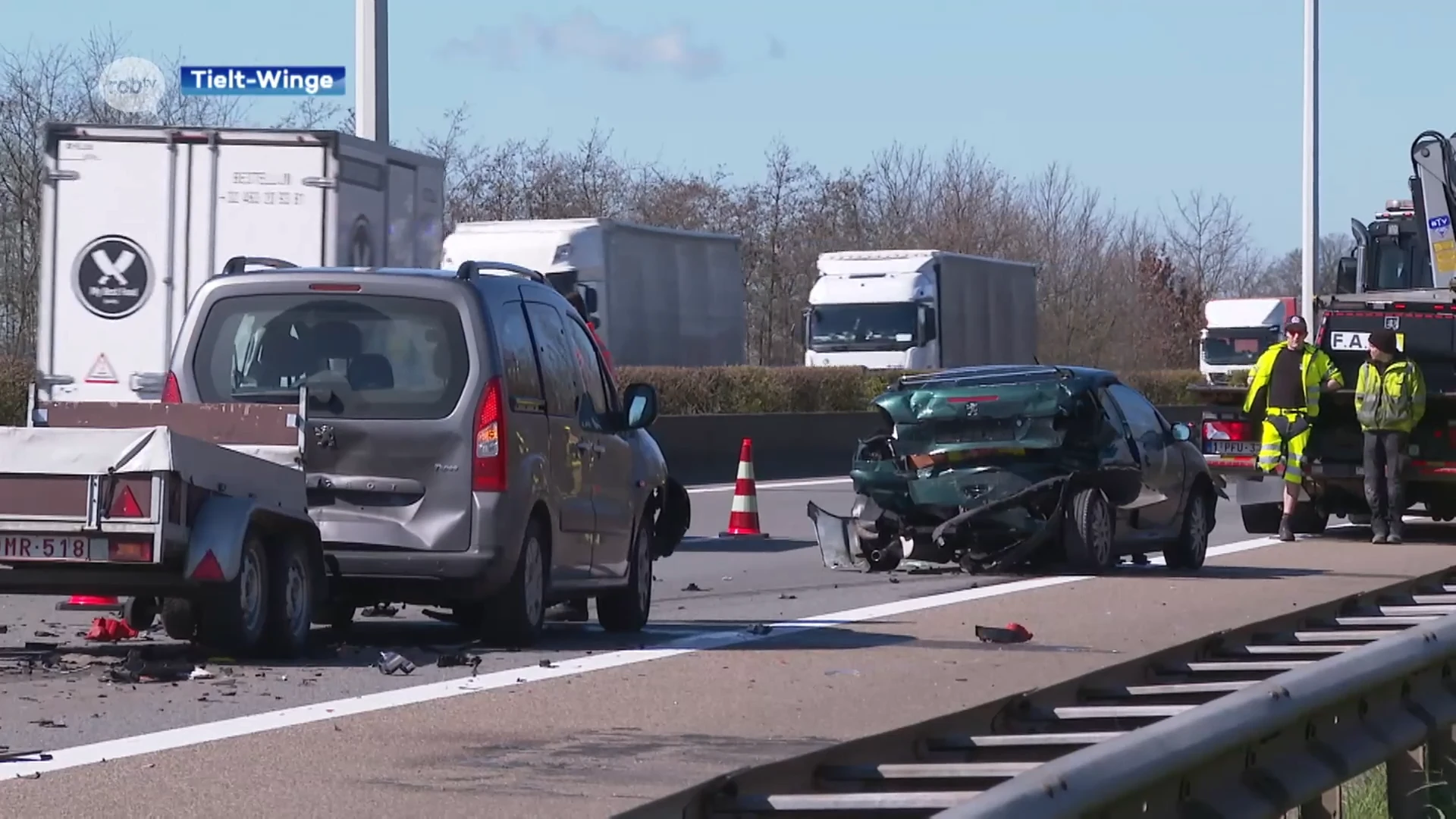 Twee verkeersongevallen zorgen vanmorgen voor lange file op E314 in Tielt-Winge