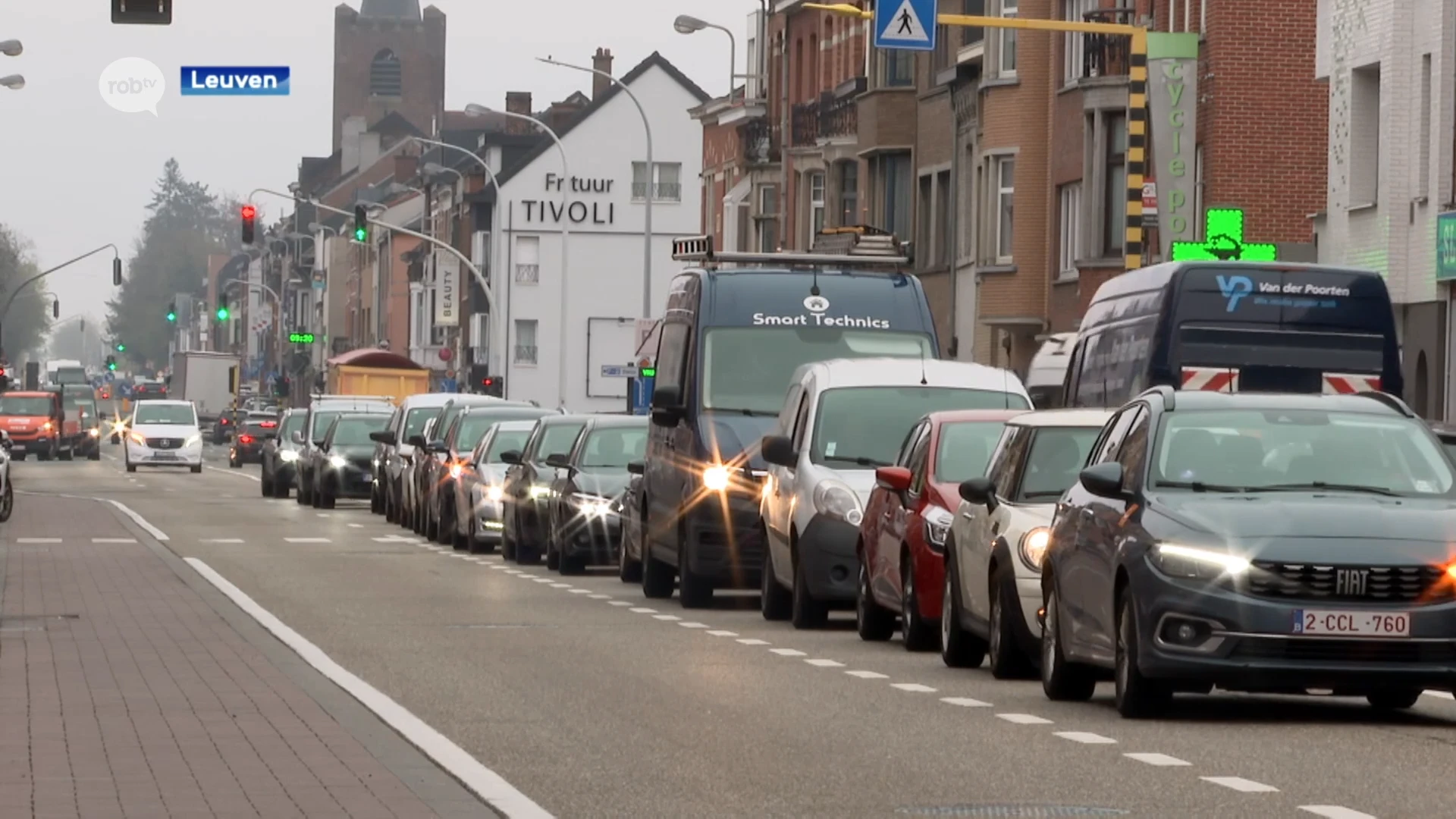 Hinder blijft beperkt op eerste ochtend van werken aan de Tiensepoort in Leuven