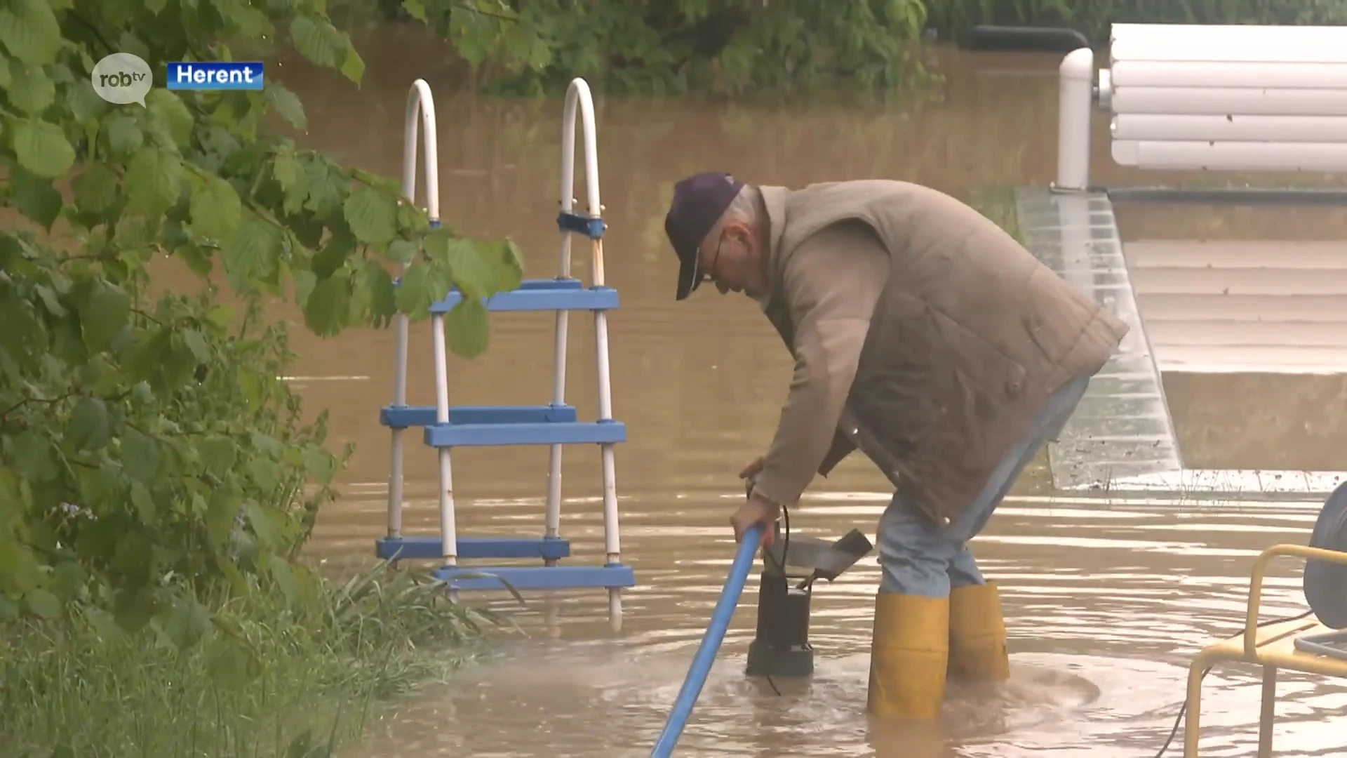 Tuinen in Herent lijken wel zwembaden na zware regenval van gisterenavond