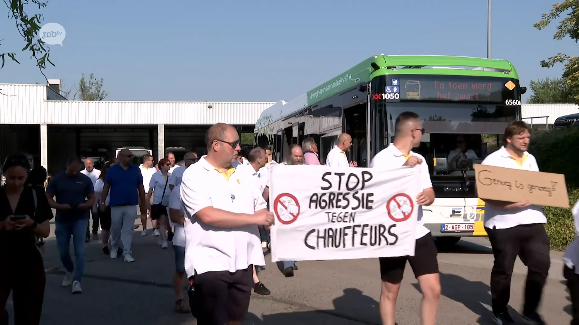 Buschauffeurs uit Tienen organiseren mars als protest tegen agressie tegenover collega's