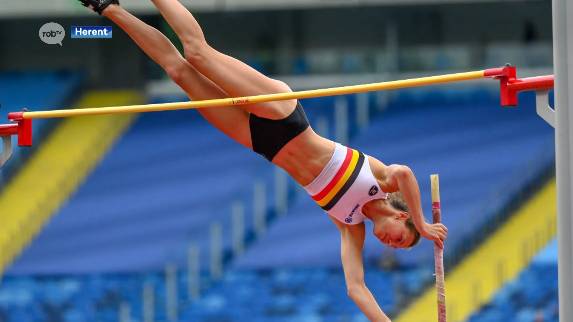 Herents atlete Elien Vekemans springt amper 1 centimeter lager dan Belgisch record