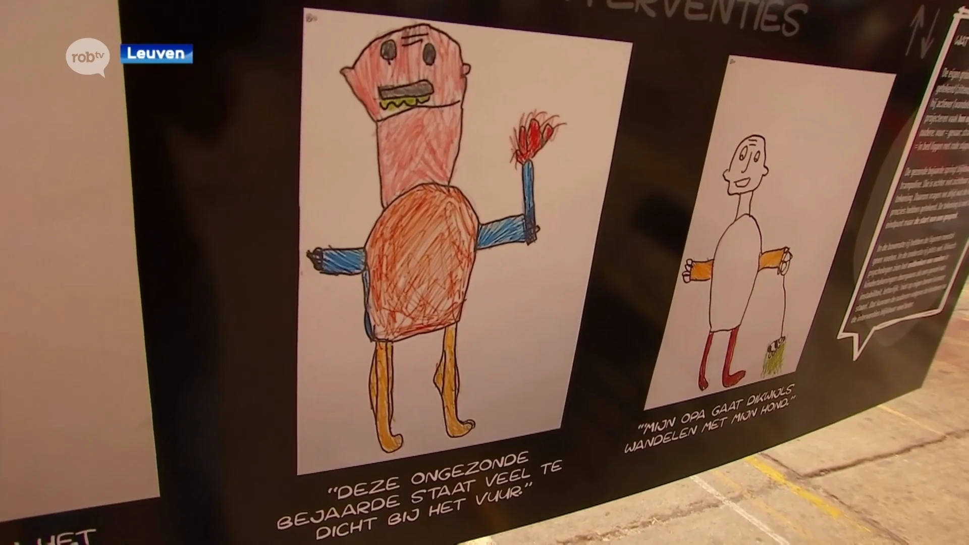 Tentoonstelling met kindertekeningen over senioren loopt nog tot 23 september in Hal 5 in Leuven
