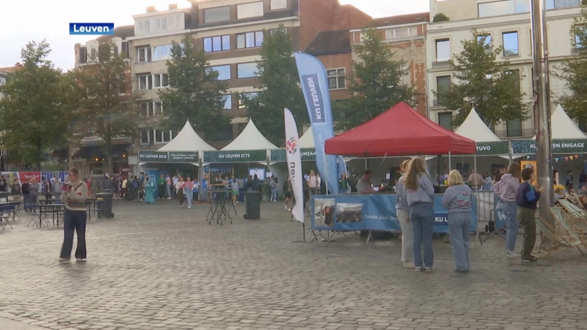 Student Square op Ladeuzeplein in Leuven, LOKO lanceert campagne 'Drink bewust'