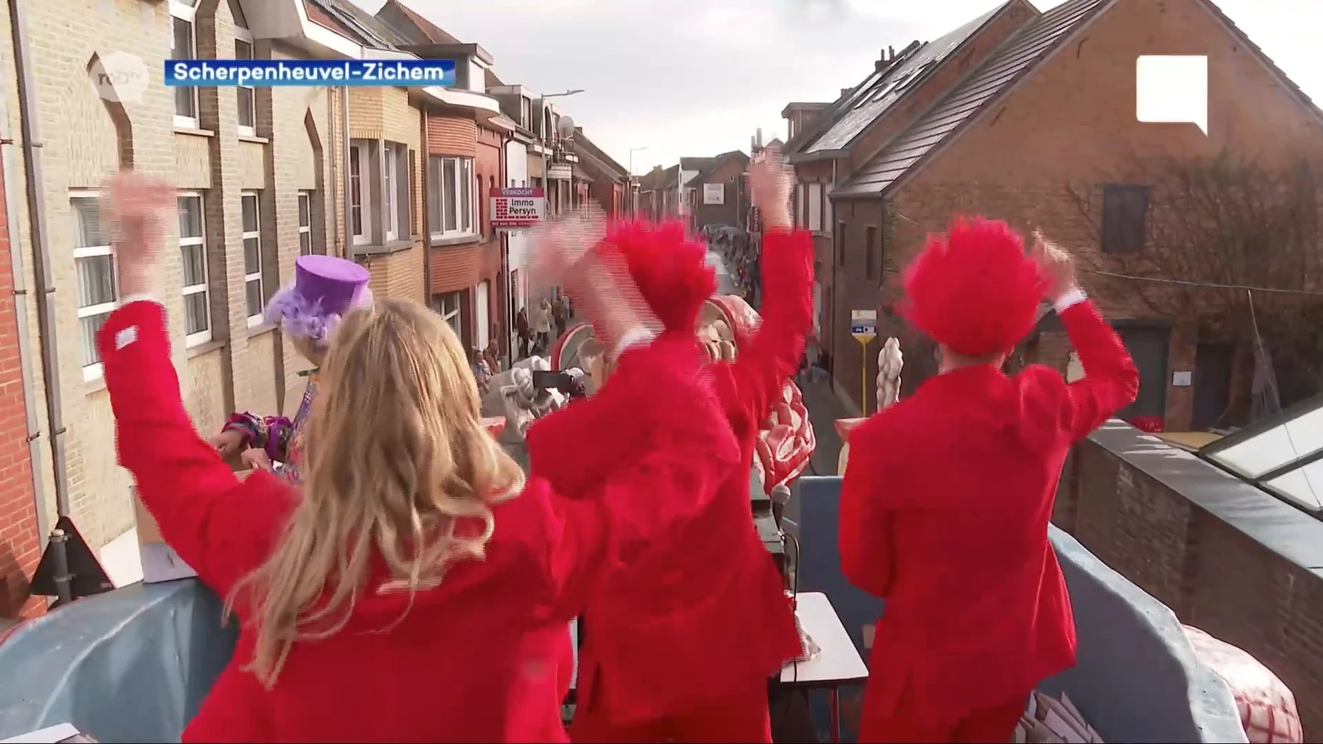 Televisie overleeft carnavalstoet in Zichem niet: Vliegende lekstok is de boosdoener