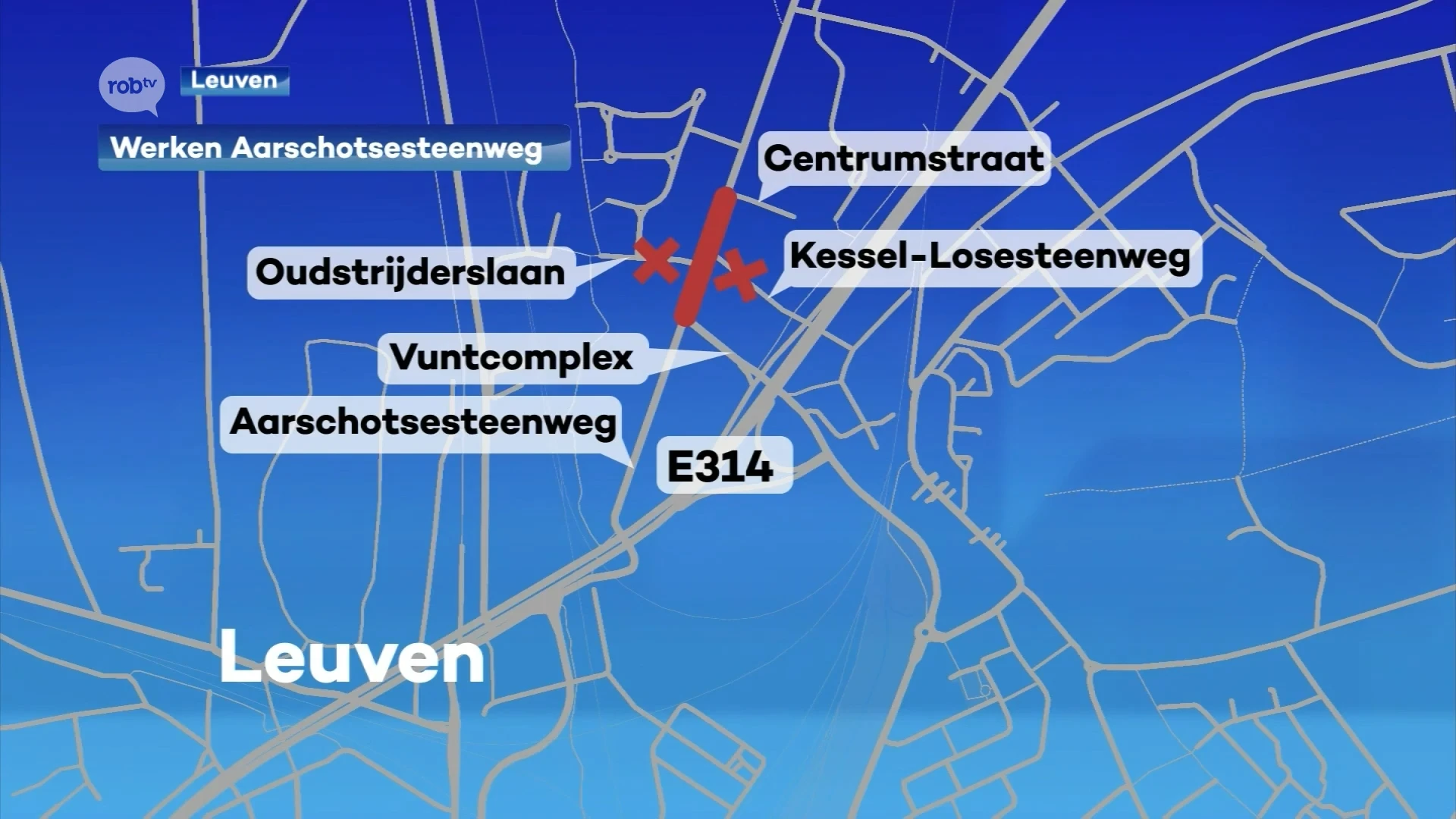 Aarschotsesteenweg in Leuven wordt heraangelegd met drie veilige oversteekplaatsen en toegankelijke bushalte