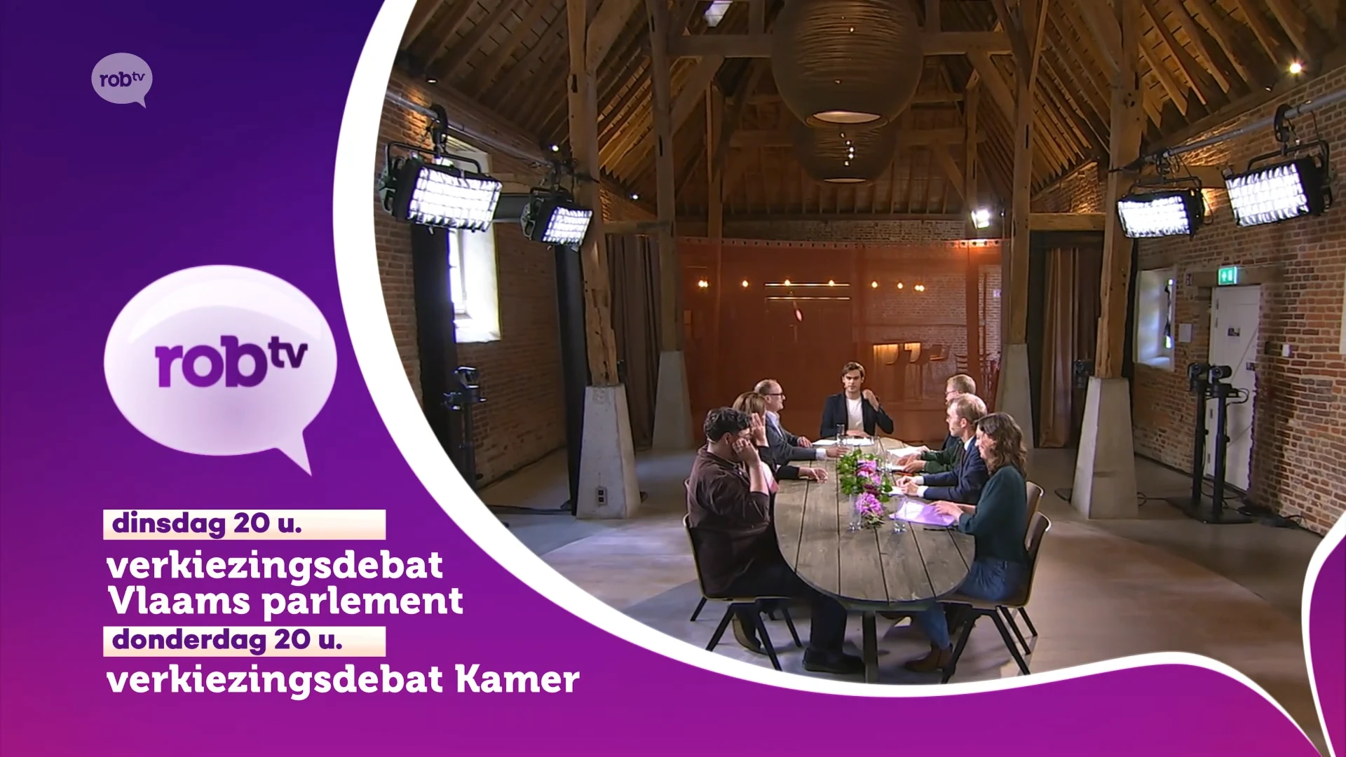 Bekijk vanavond om 20 u. het enige lijsttrekkersdebat met de kopstukken voor onze regio op ROBtv