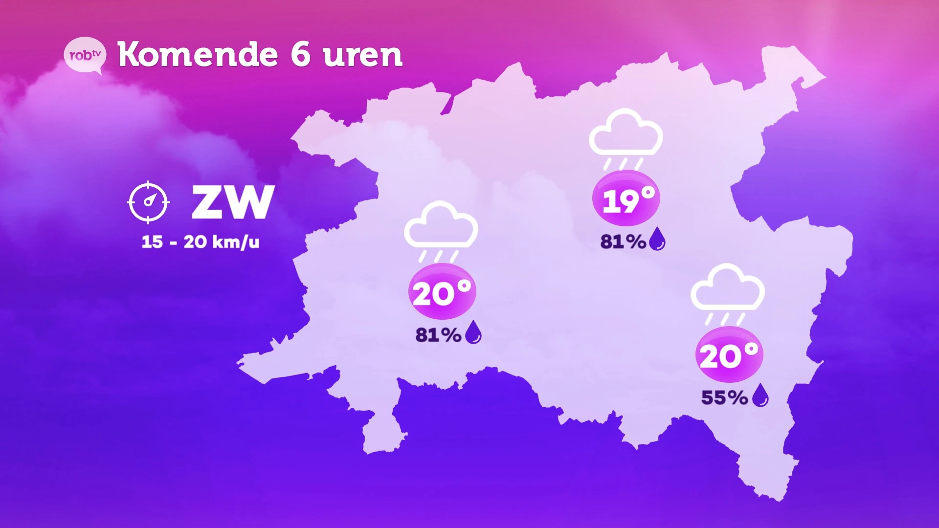 Weer op Rock Werchter (5/7, 13 u.): Temperaturen tot 20 graden, maar kans op regen