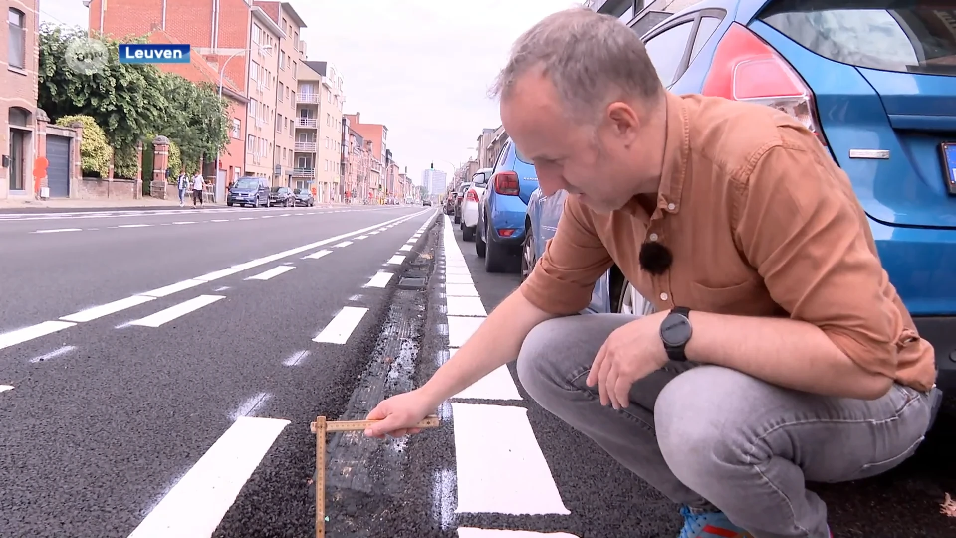 Gemeenteraadslid Wouter Florizoone is niet te spreken over de afwerking van de Naamsesteenweg