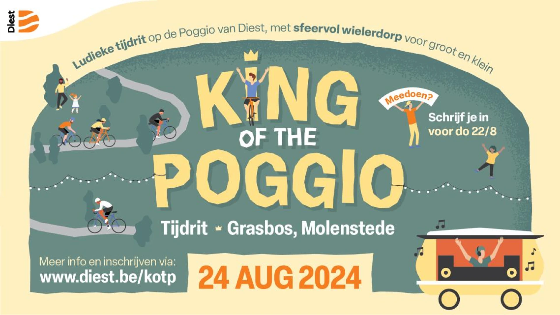 55 dappere zielen beklimmen zaterdag het Grasbos in Molenstede tijdens King Of The Poggio