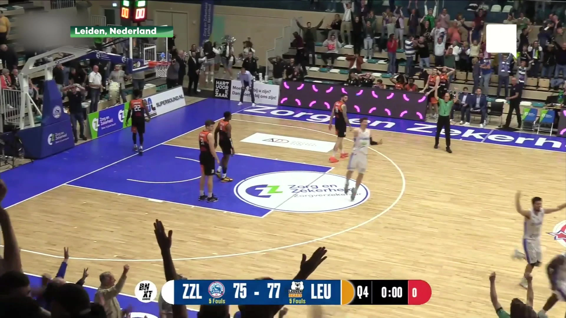 Leuven Bears lopen op de buzzer tegen eerste nederlaag aan in Leiden (78-77)