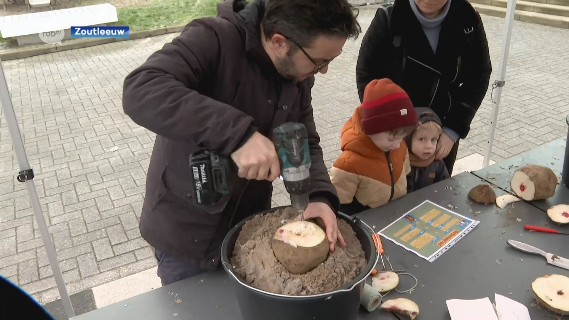 Kinderen maken bietenlantaarns voor Stak-het-Oep in Zoutleeuw: "Traditie in ere houden"