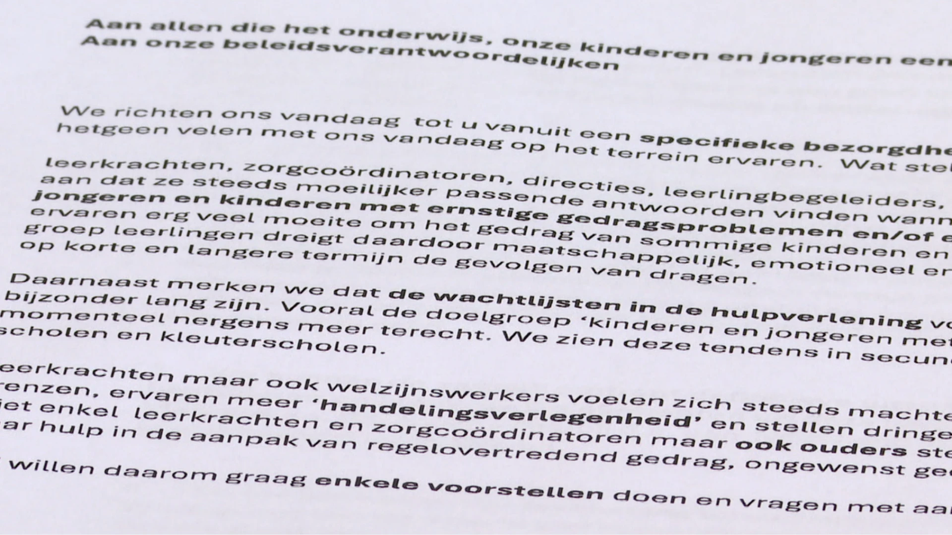 Onderwijsinstellingen uit onze regio vragen via open brief aandacht voor stijgend aantal moeilijke leerlingen: "Scholen voelen zich machteloos"