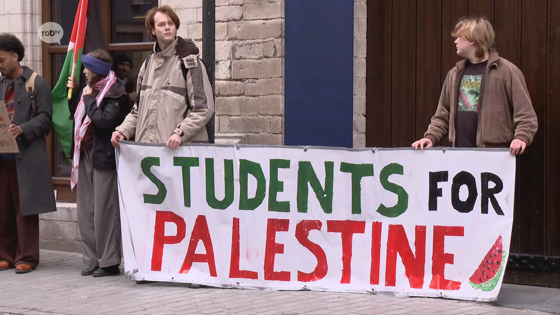 Pro-Palestijnse studenten voeren actie tegen nieuwe samenwerking van KU Leuven met Israëlische universiteit