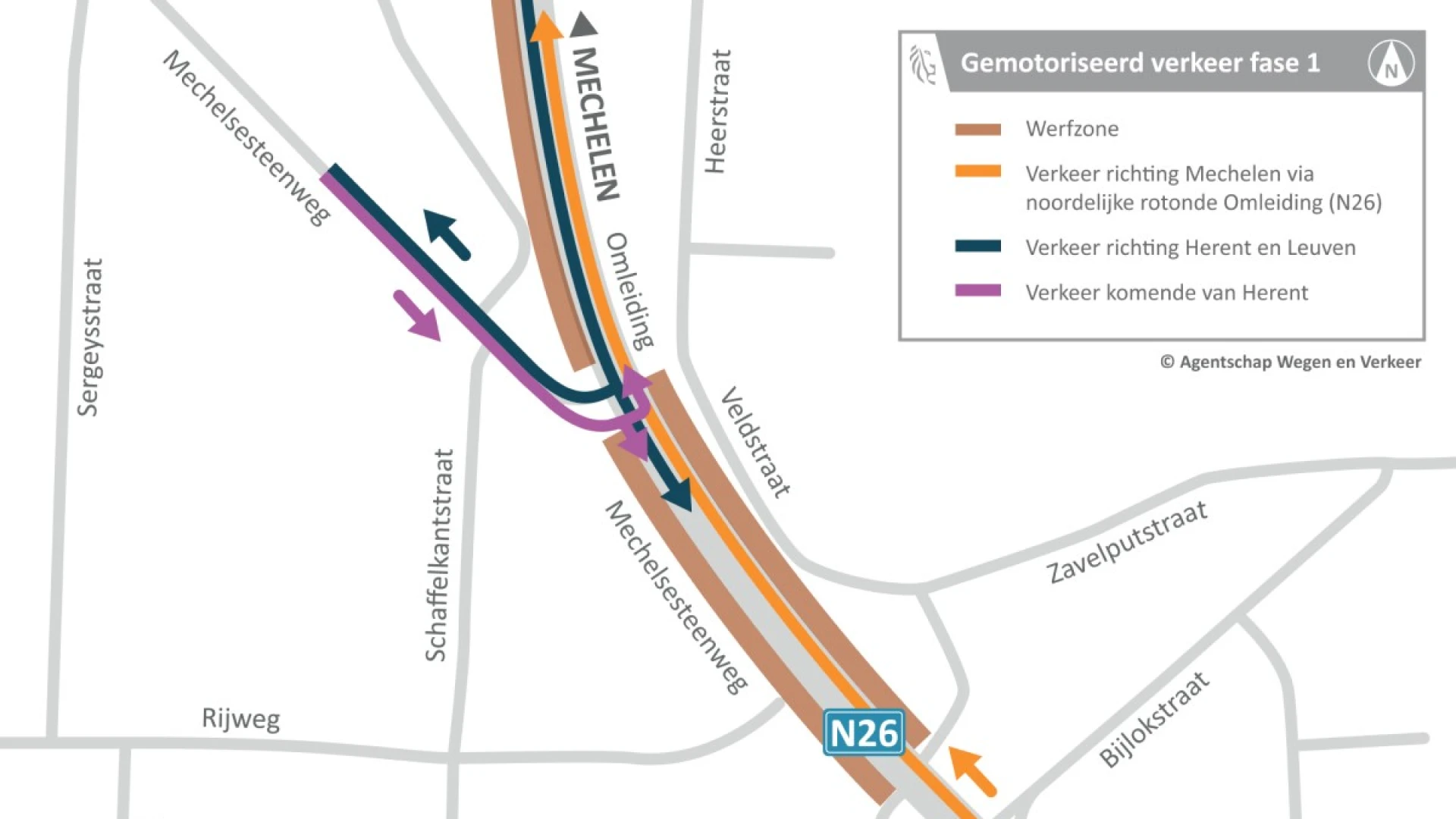 Werken aan ovonde in Herent starten maandag, voor verkeer uit Leuven richting Herent is de hinder het grootst