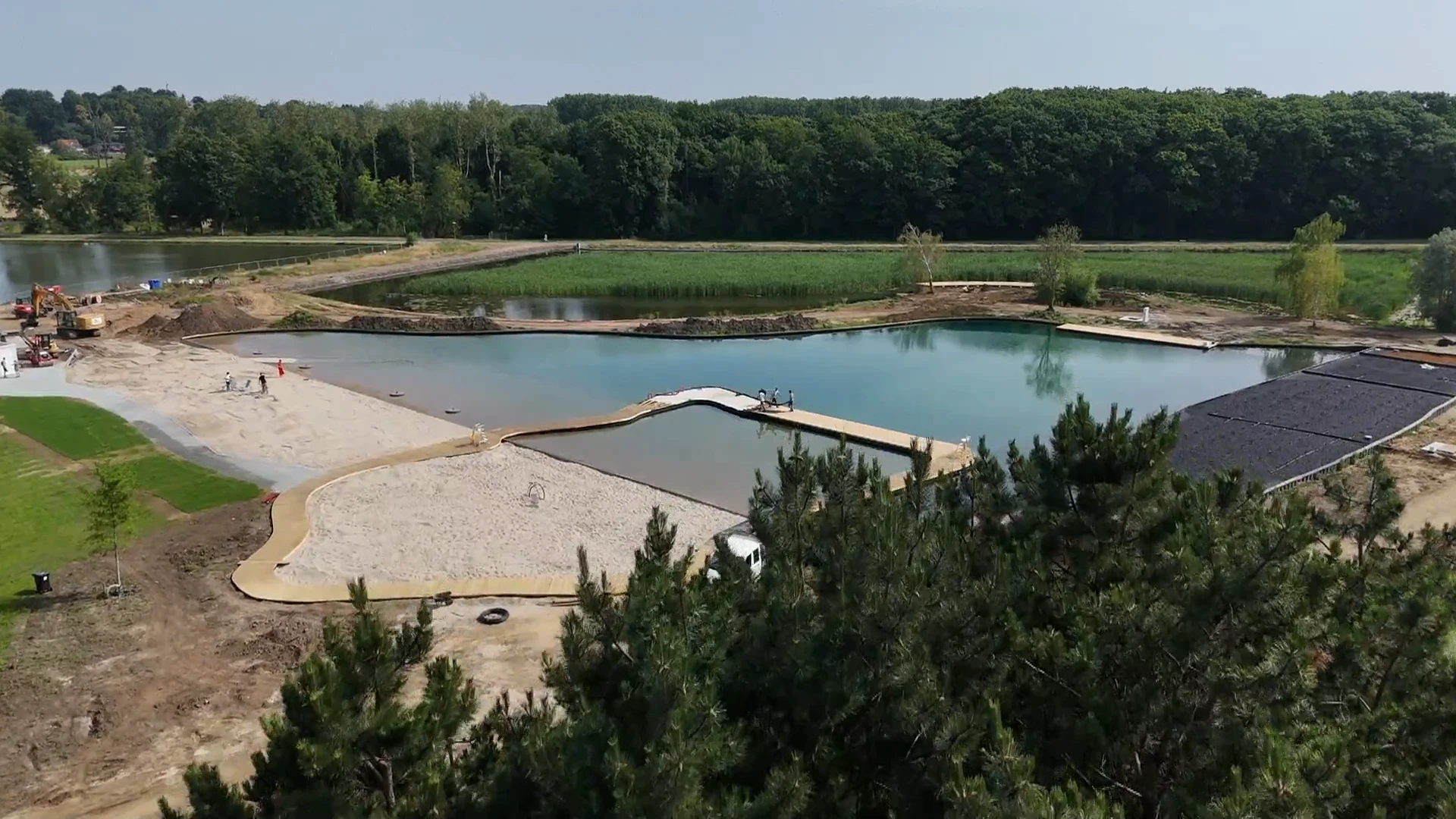 Zwemzone aan Park Schoonhoven eindelijk open: "Water wordt gezuiverd op natuurlijke manier en niet met chemicaliën, dat is uniek in België"