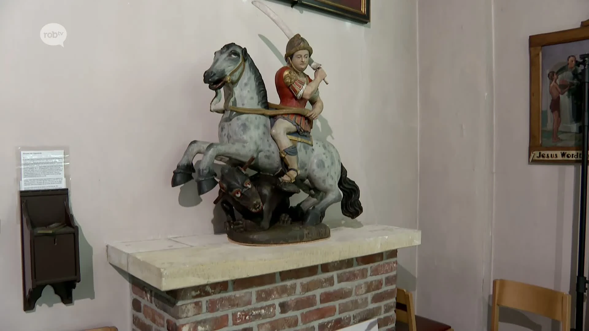 Hoofdafbeelding voor artikel Eeuwenoud beeld van Sint Joris…