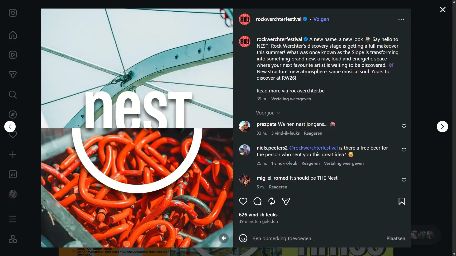 Hoofdafbeelding voor artikel Rock Werchter kondigt NEST…
